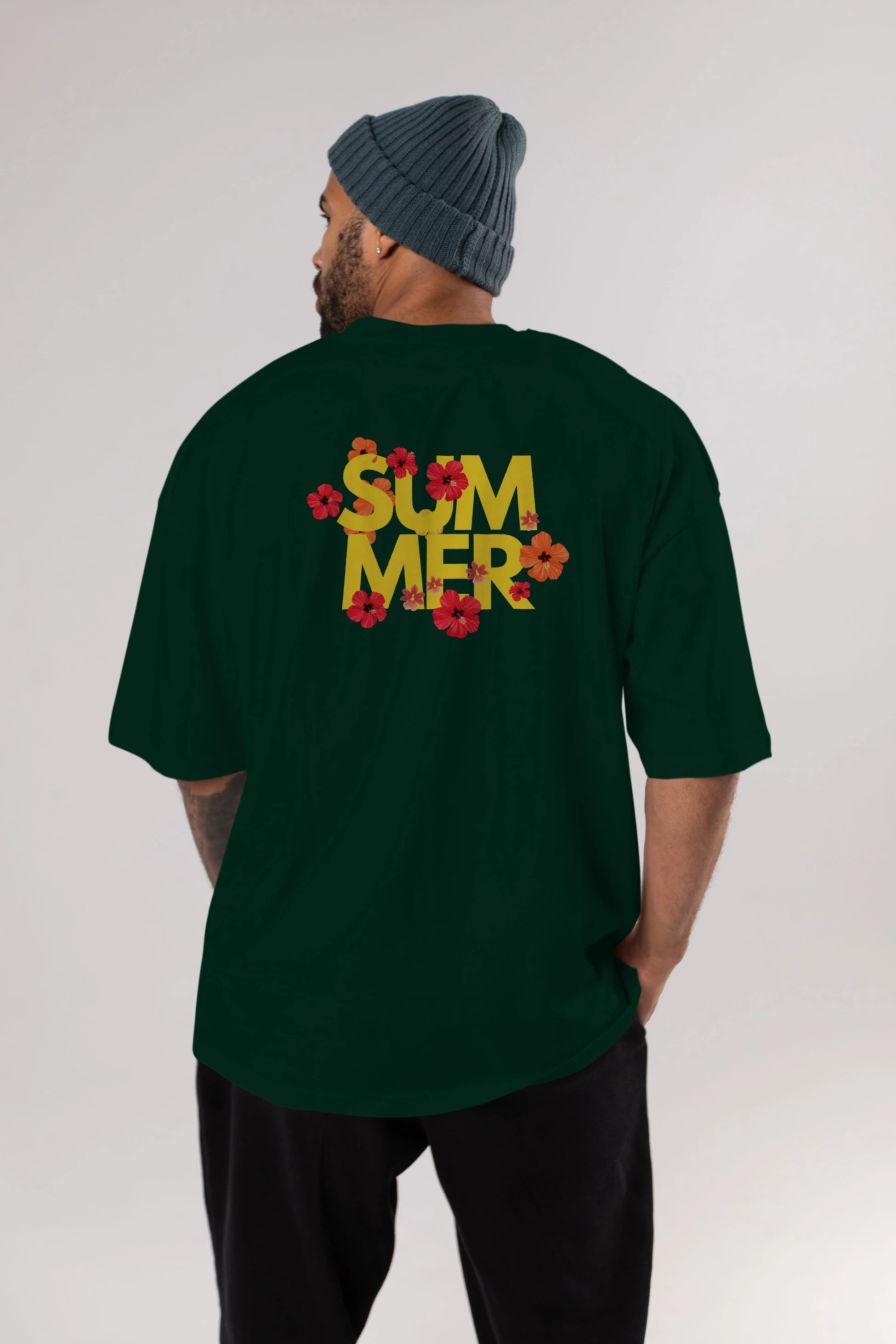 Summer Yazılı 2 Arka Baskılı Oversize t-shirt Erkek Kadın Unisex