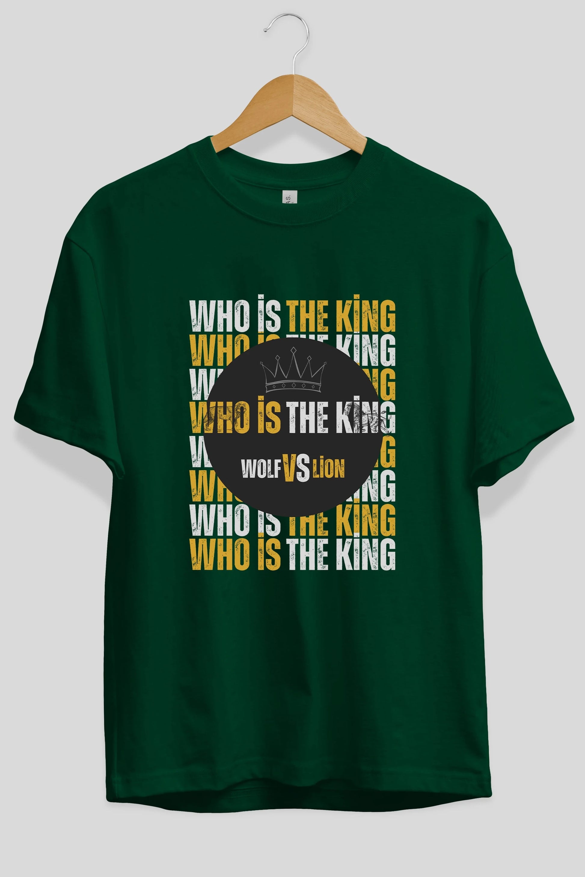 Who Is The King Yazılı Ön Baskılı Oversize t-shirt Erkek Kadın Unisex
