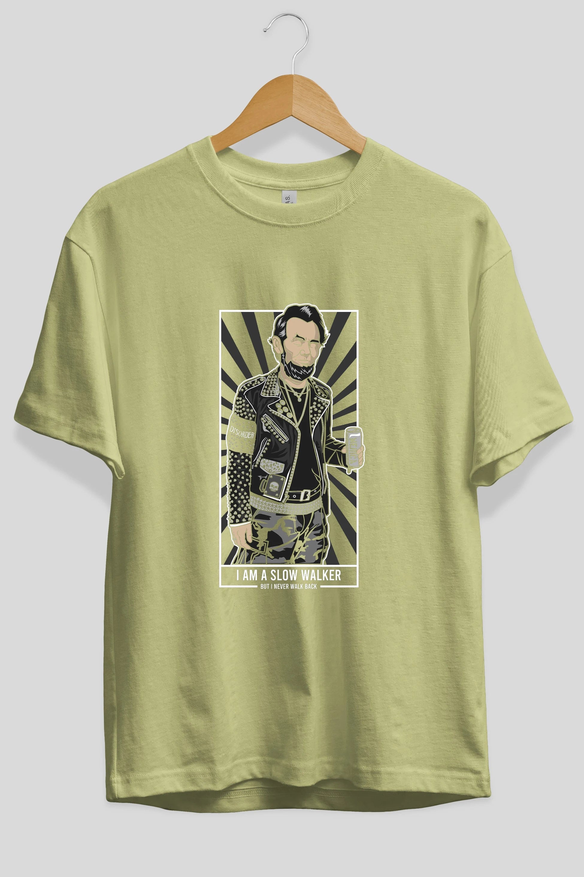 Lincoln Street Punk Ön Baskılı Oversize t-shirt Erkek Kadın Unisex %100 Pamuk tişort
