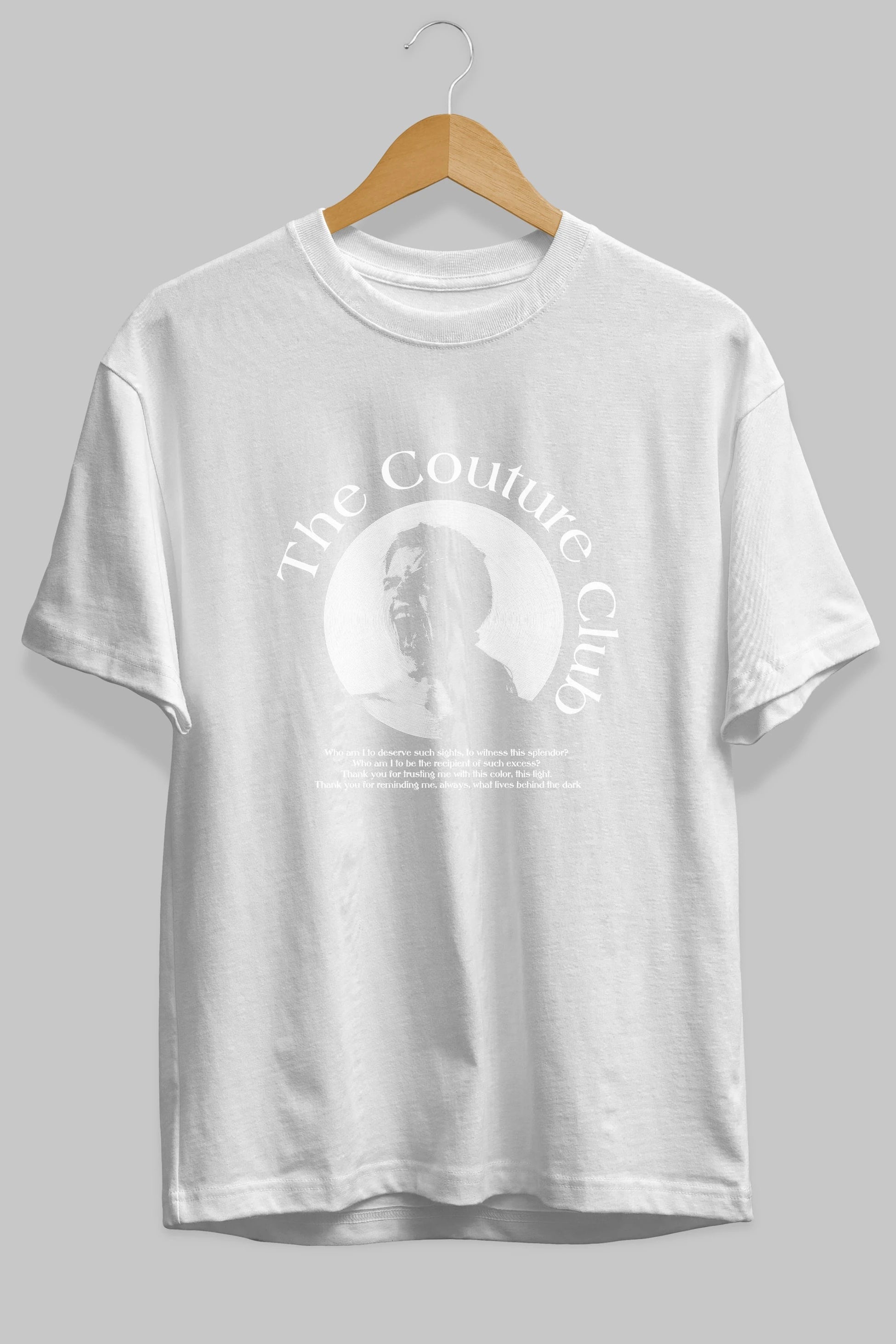 The Couture Club Ön Baskılı Oversize t-shirt Erkek Kadın Unisex