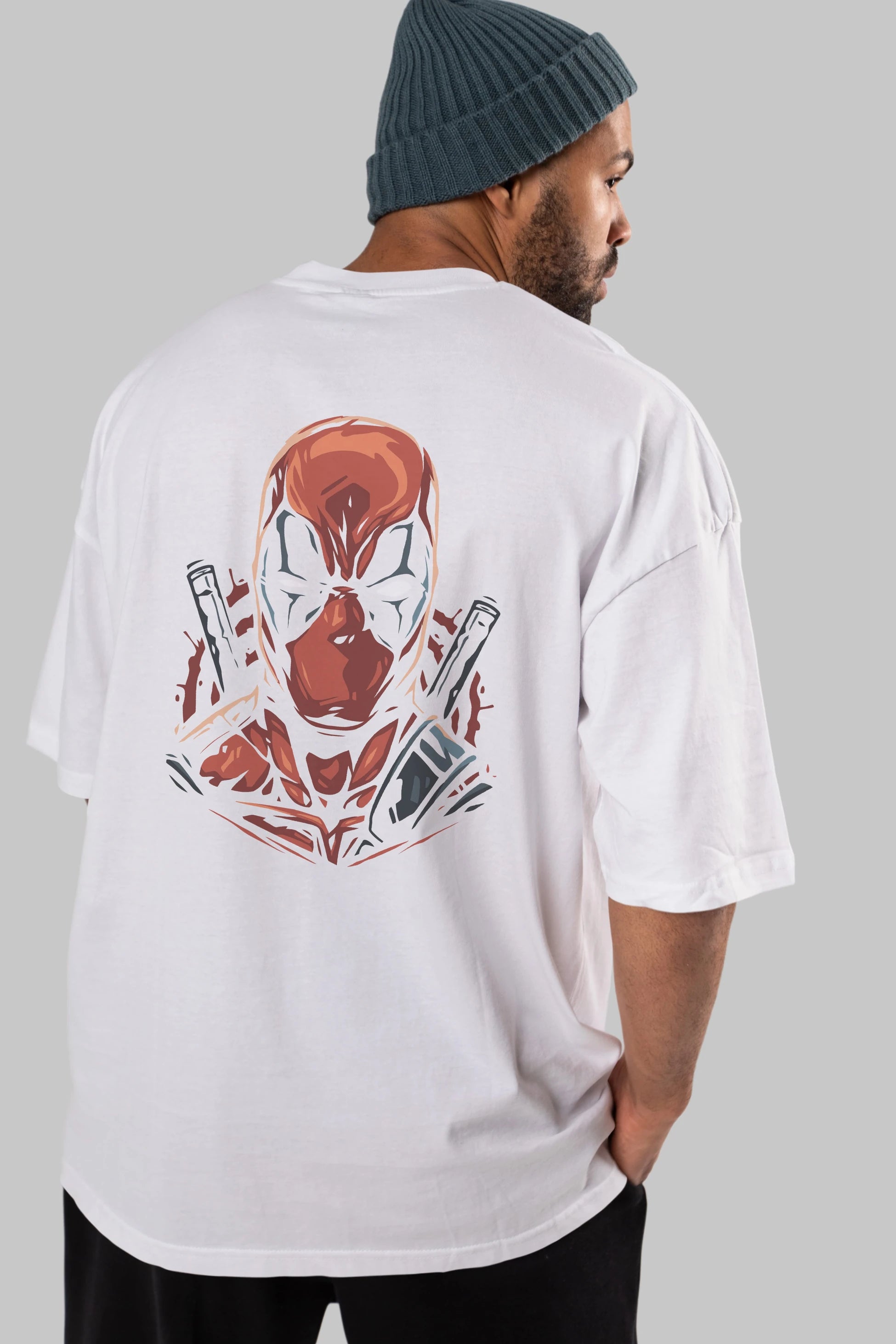 Deadpool (10) Arka Baskılı Oversize t-shirt Erkek Kadın Unisex %100 Pamuk Bisiklet Yaka tişort