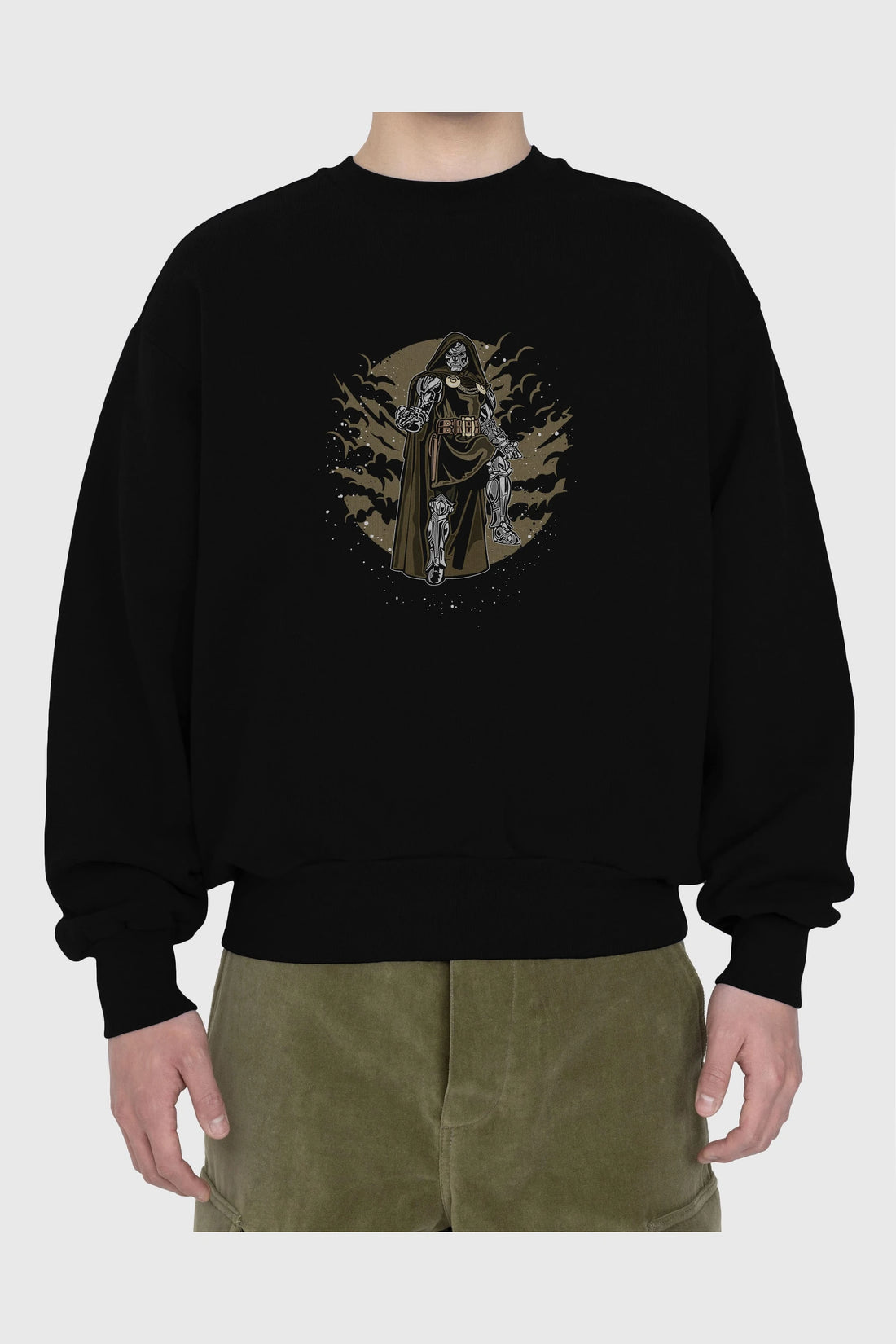 DOCTER DOOM Ön Baskılı Oversize Sweatshirt Erkek Kadın Unisex