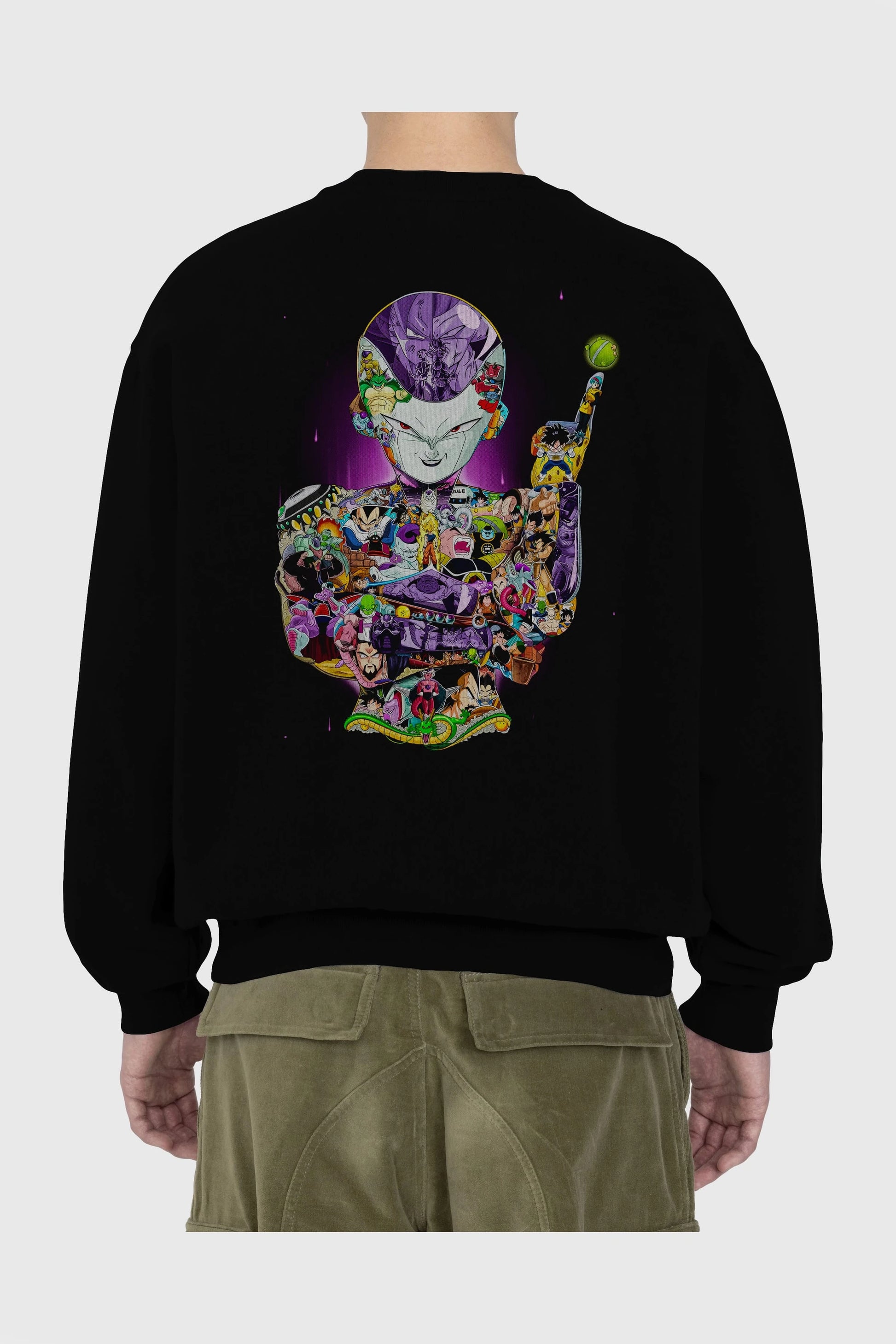 DRAGON BALL ART (4) Anime Arka Baskılı Oversize Sweatshirt Erkek Kadın Unisex