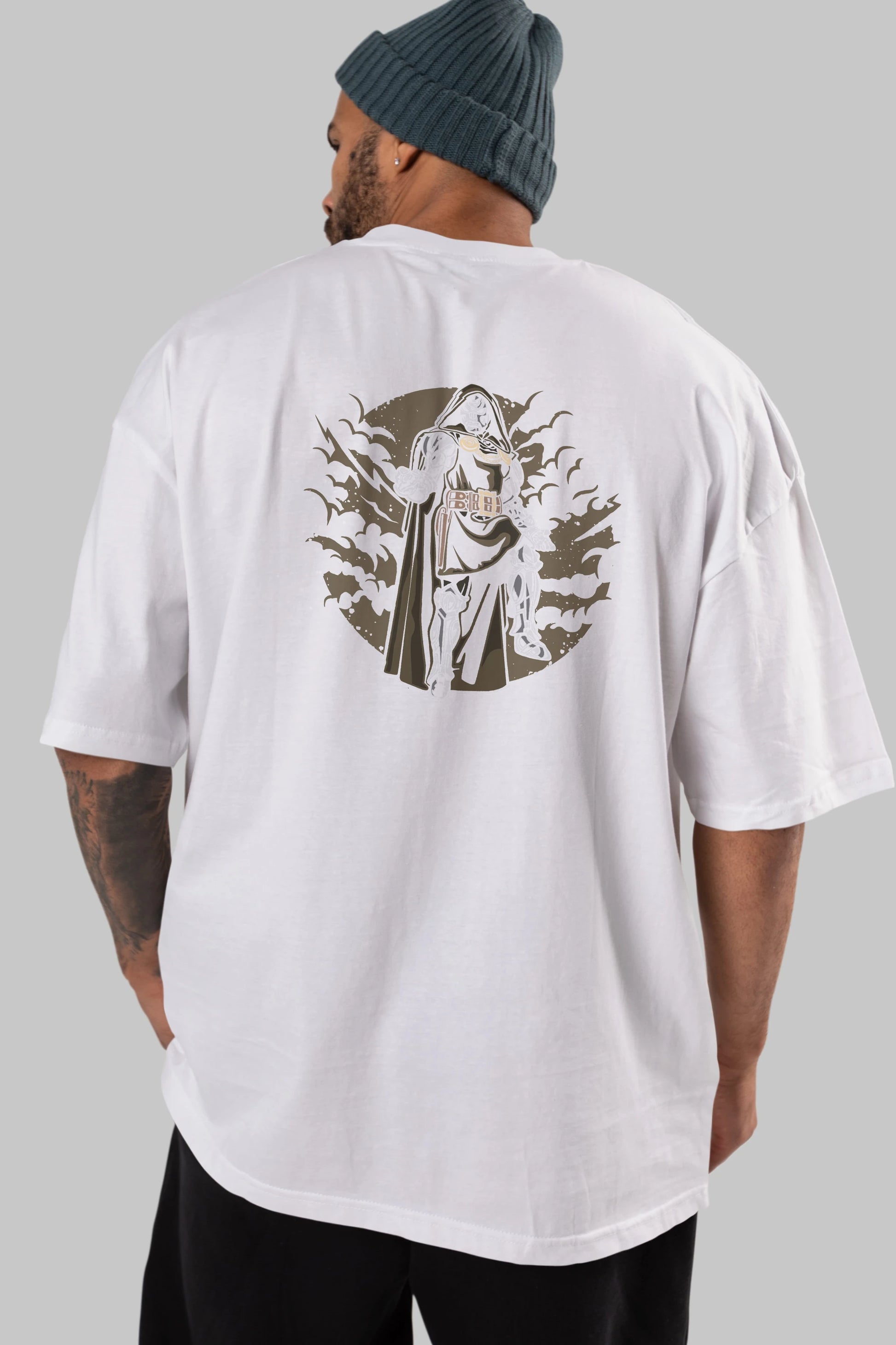 DOCTER DOOM Arka Baskılı Oversize t-shirt Erkek Kadın Unisex %100 Pamuk