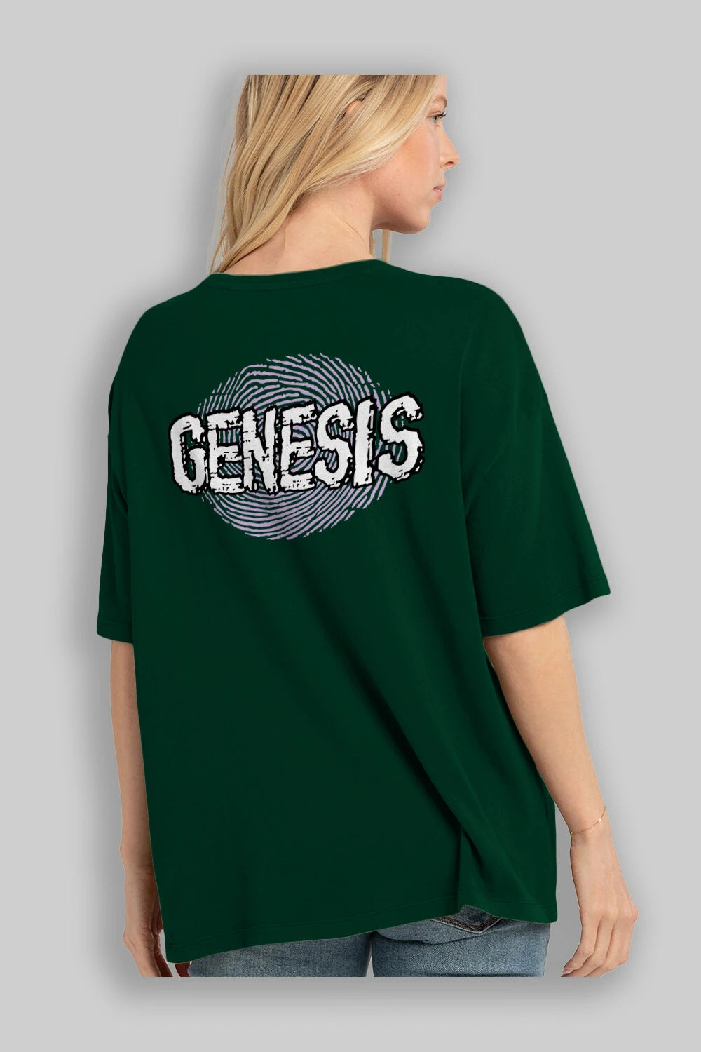 Genesis Arka Baskılı Oversize t-shirt Erkek Kadın Unisex