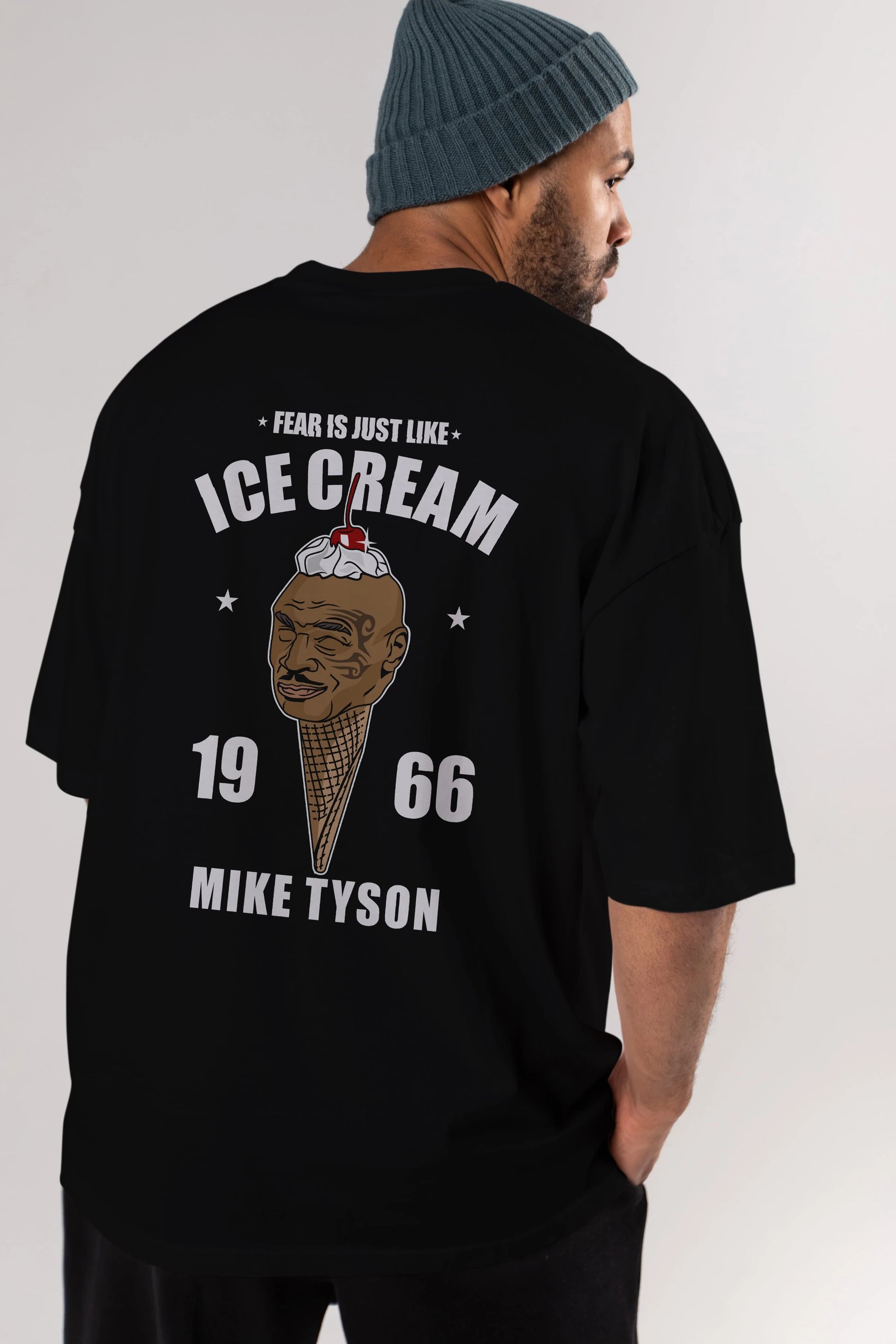 Tyson Ice Cream Arka Baskılı Oversize t-shirt Erkek Kadın Unisex %100 Pamuk tişort
