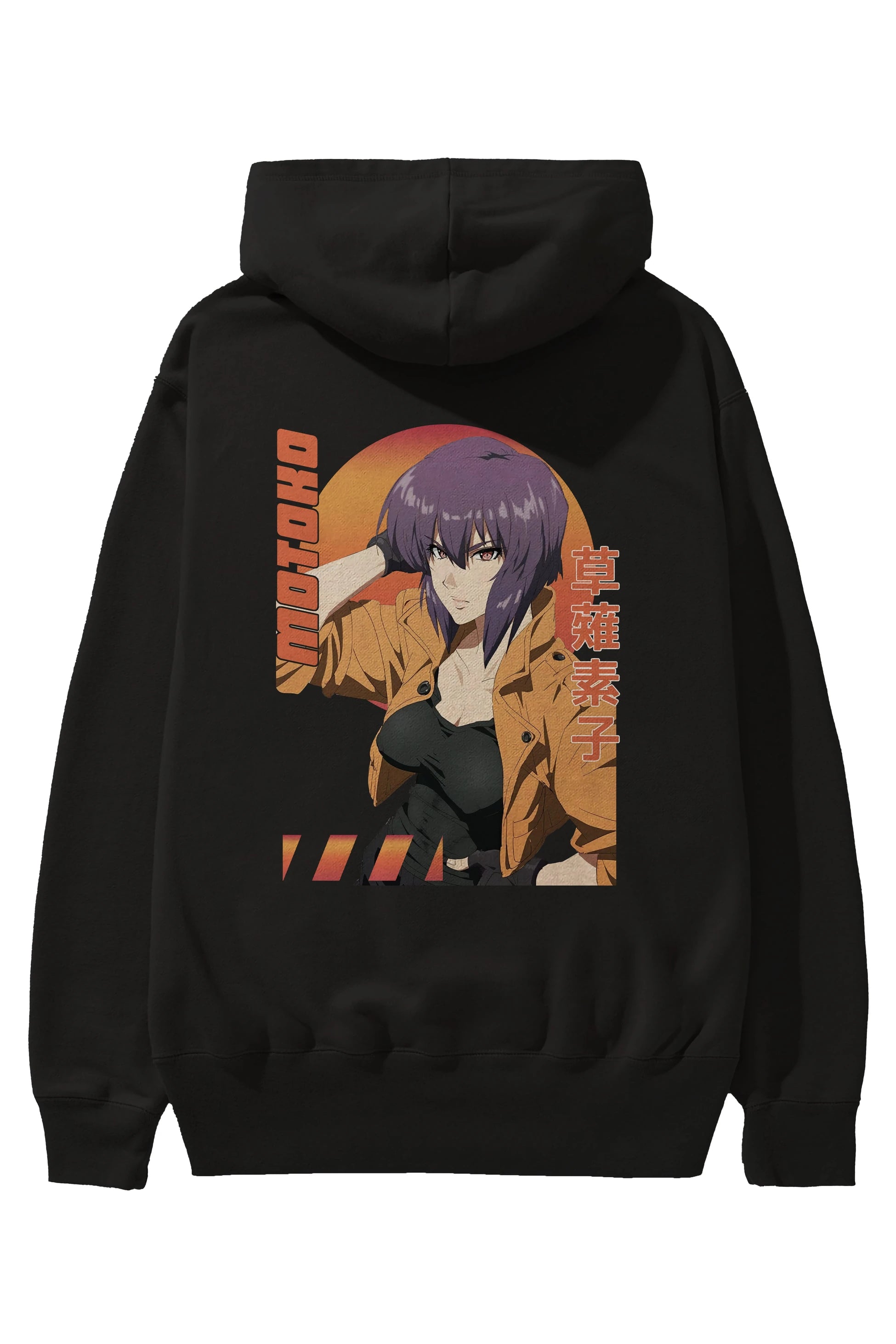 Motoko Kusanagi 9 Anime Arka Baskılı Hoodie Oversize Kapüşonlu Sweatshirt Erkek Kadın Unisex