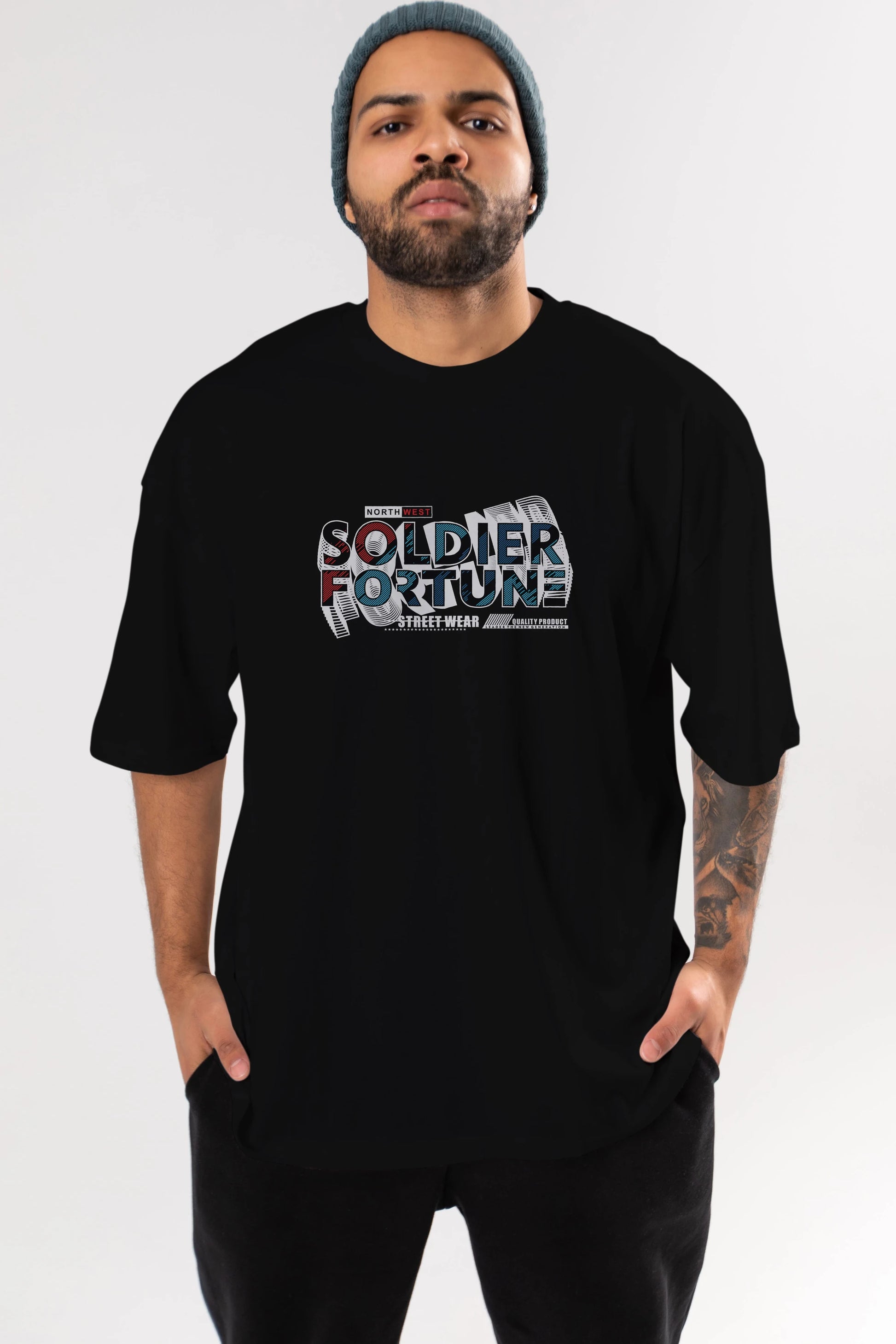 Soldier Fortune Ön Baskılı Oversize t-shirt Erkek Kadın Unisex