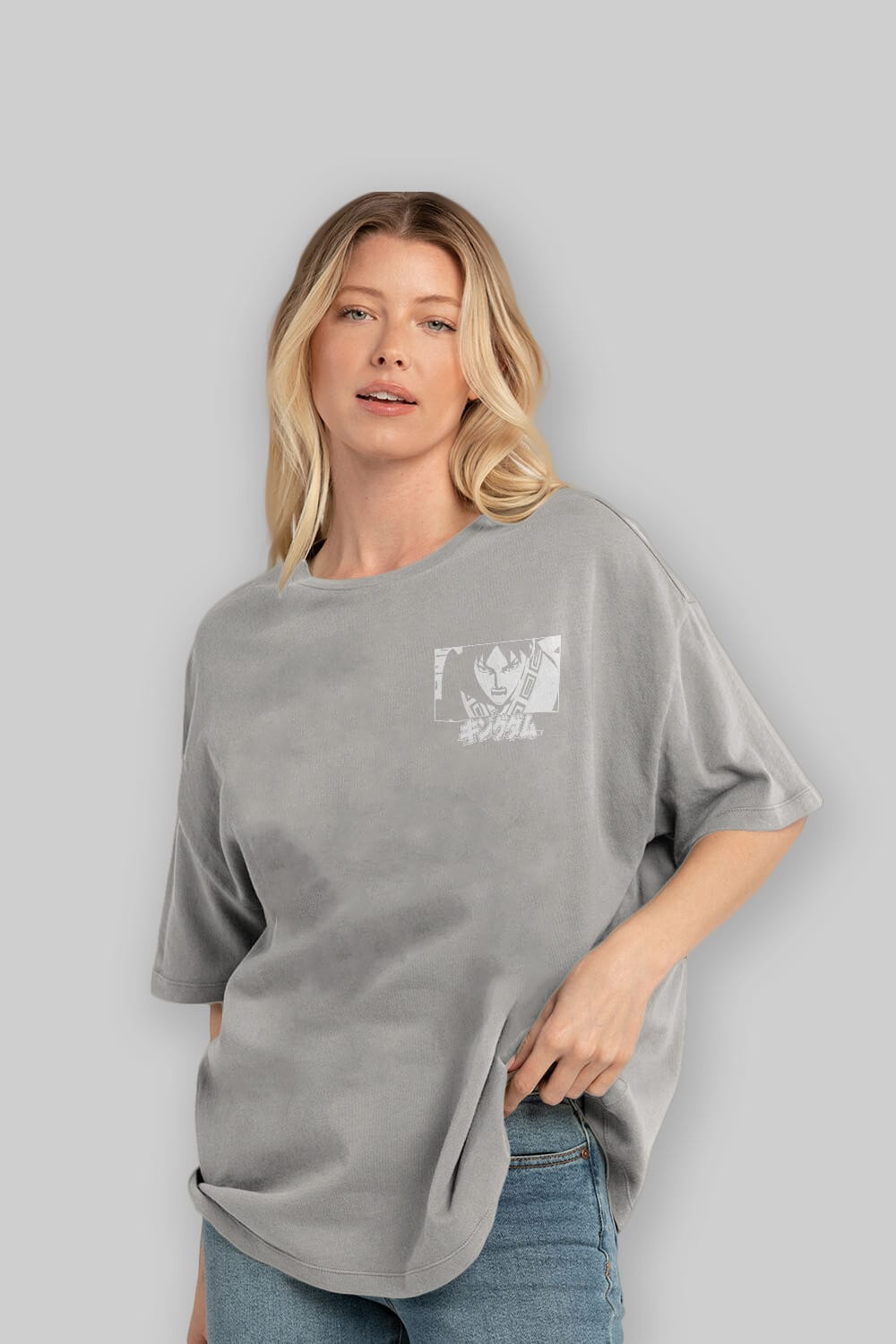 Xin 1 Ön Sol Baskılı Oversize t-shirt Erkek Kadın Unisex %100 Pamuk Bisiklet Yaka tişort