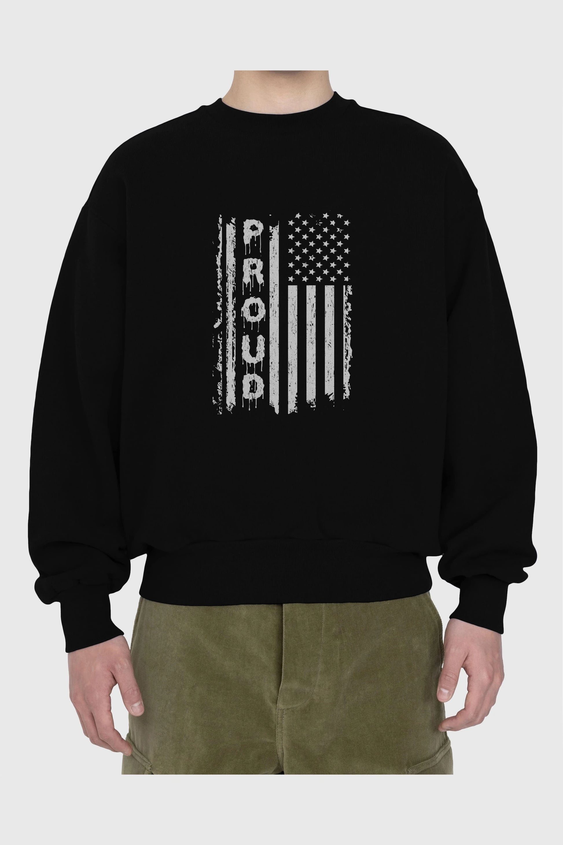 Proud Ön Baskılı Oversize Sweatshirt Erkek Kadın Unisex