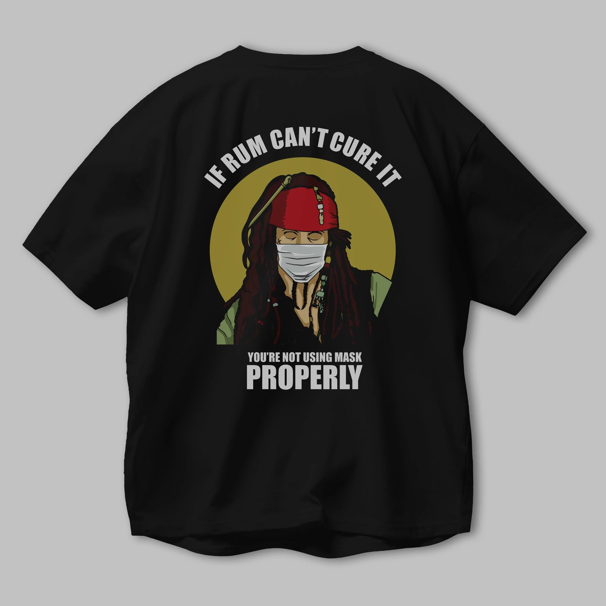 Pirates Maker Arka Baskılı Oversize t-shirt Erkek Kadın Unisex %100 Pamuk tişort