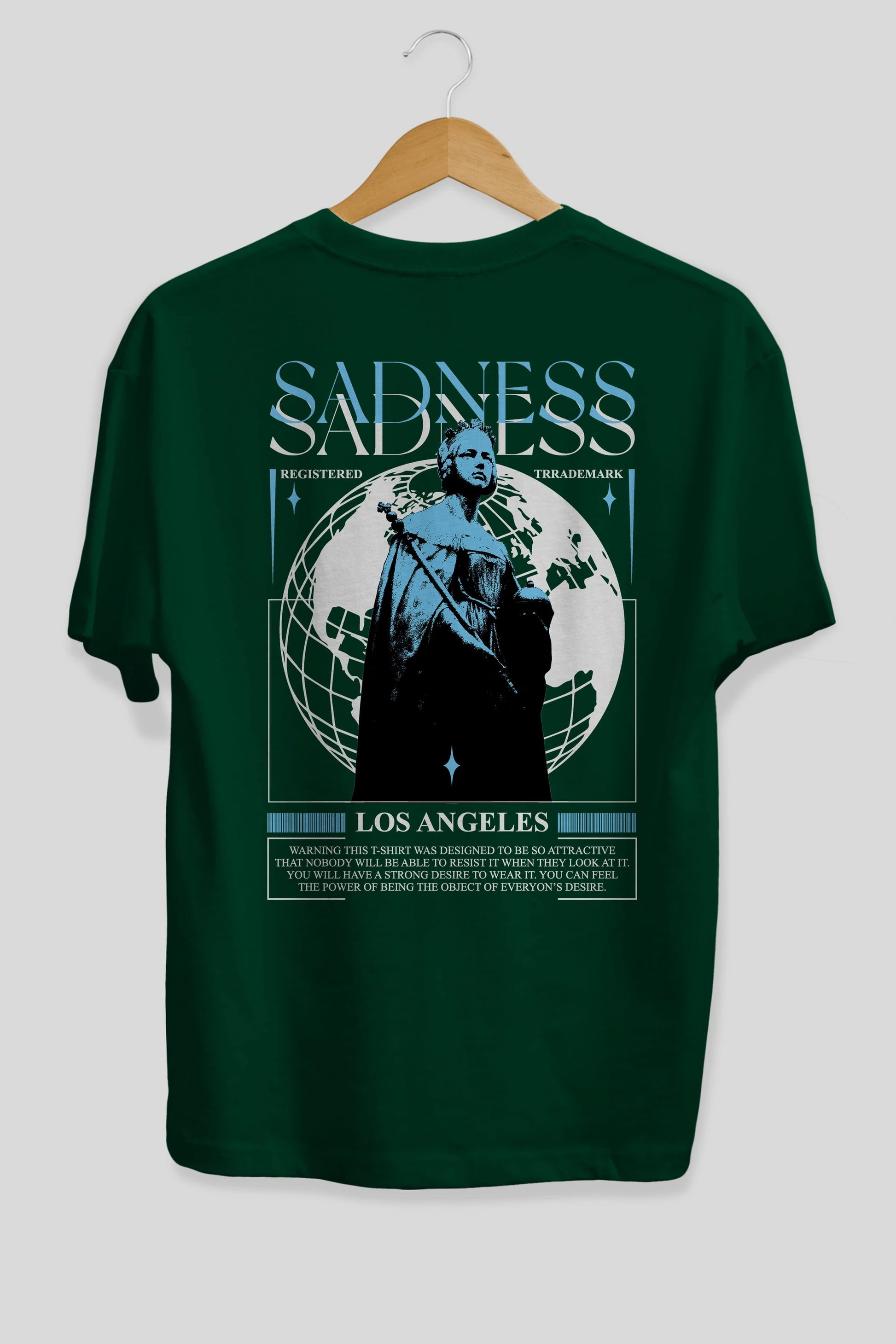 Sadness Los Angeles Arka Baskılı Oversize t-shirt Erkek Kadın Unisex