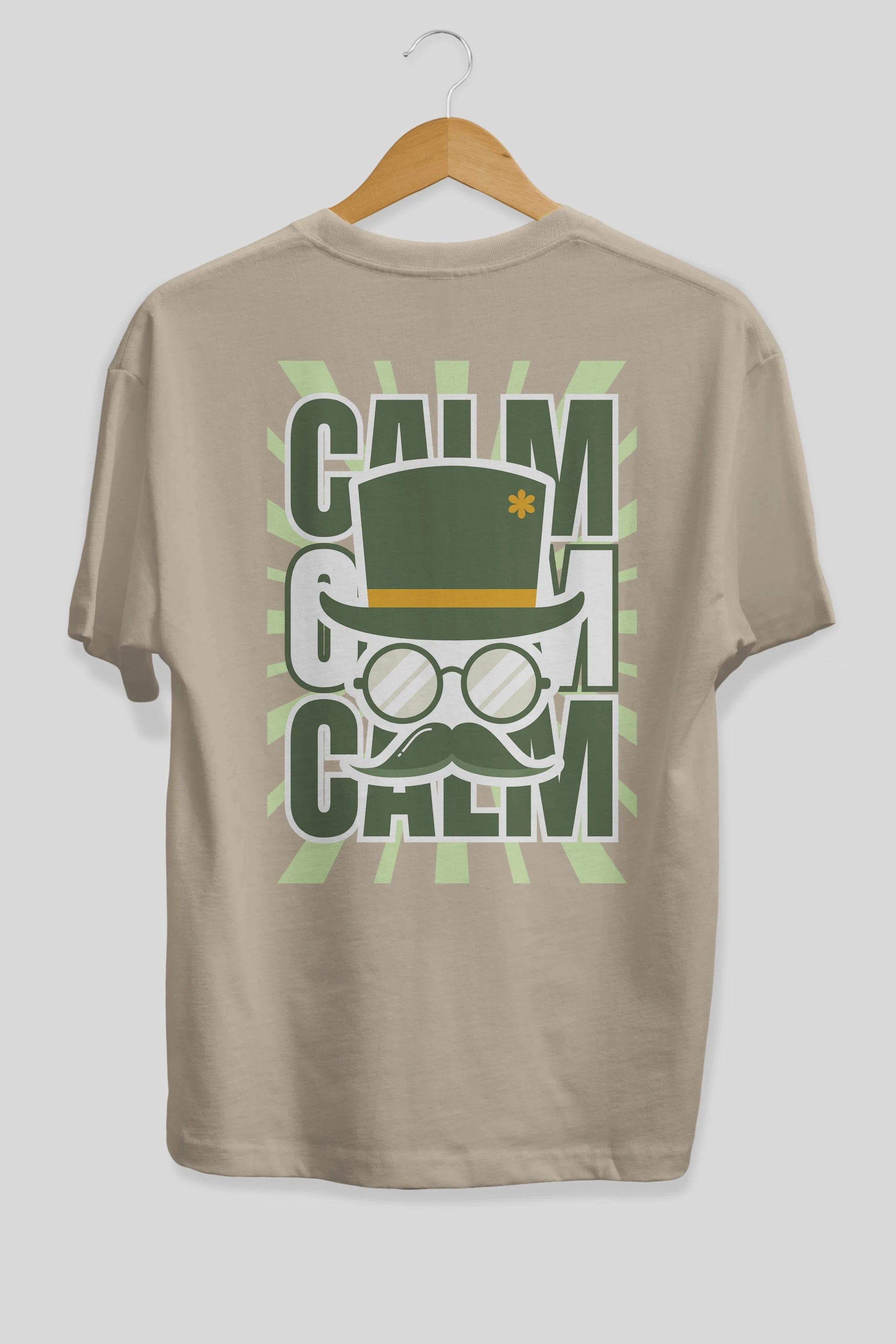 Calm Yazılı Arka Baskılı Oversize t-shirt Erkek Kadın Unisex
