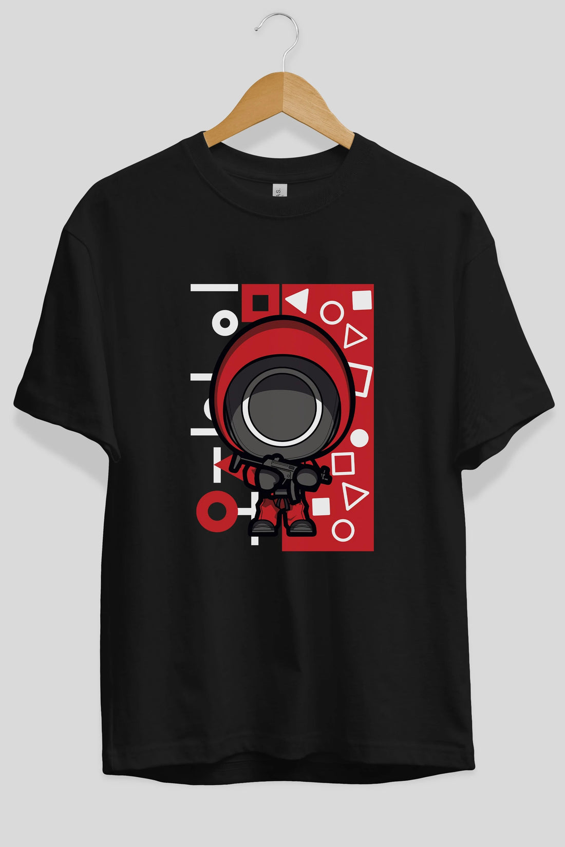 Squid Game (4) Ön Baskılı Oversize t-shirt Erkek Kadın Unisex %100 Pamuk Bisiklet Yaka tişort
