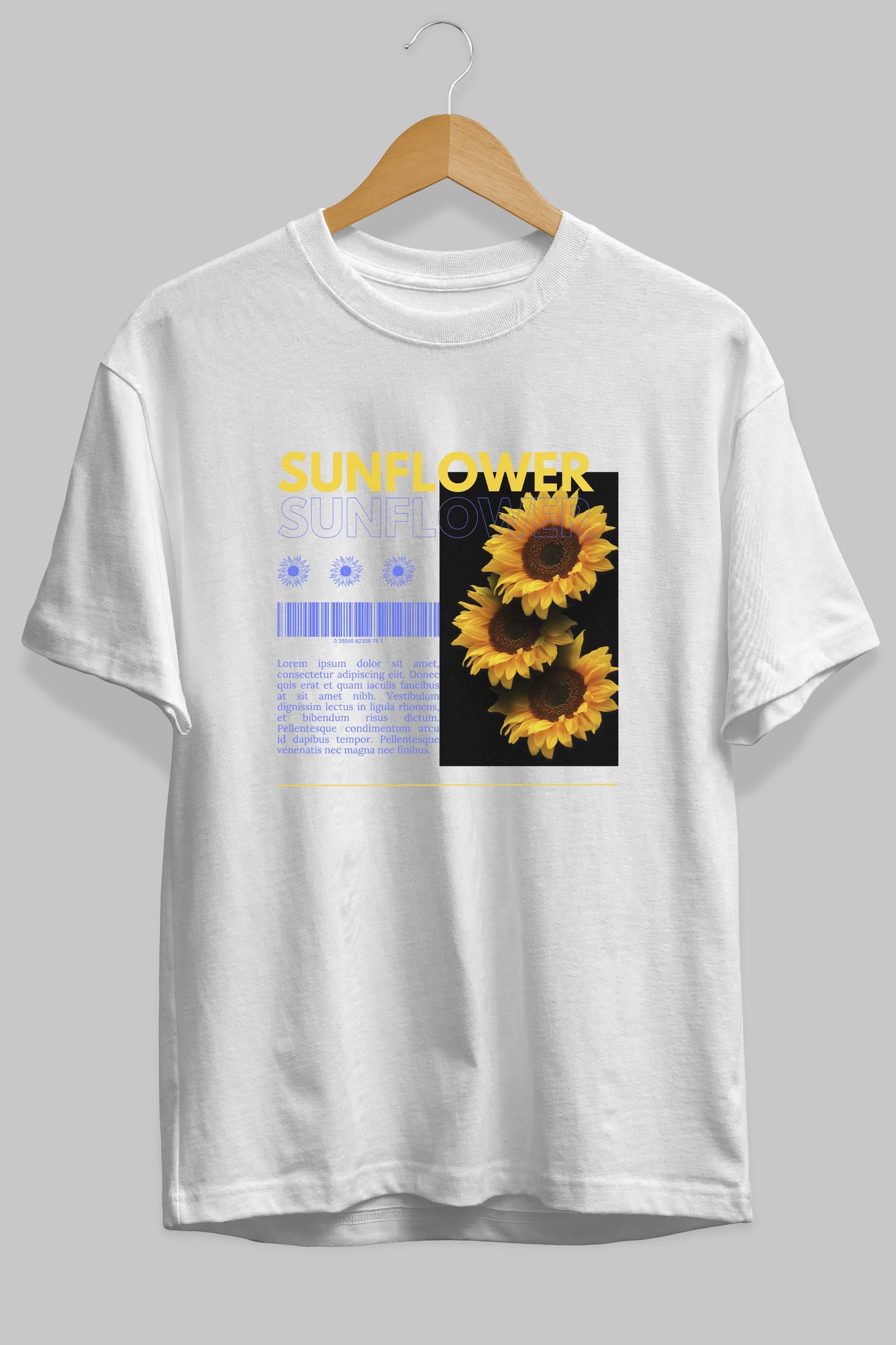 Sunflower Ön Baskılı Oversize t-shirt Erkek Kadın Unisex
