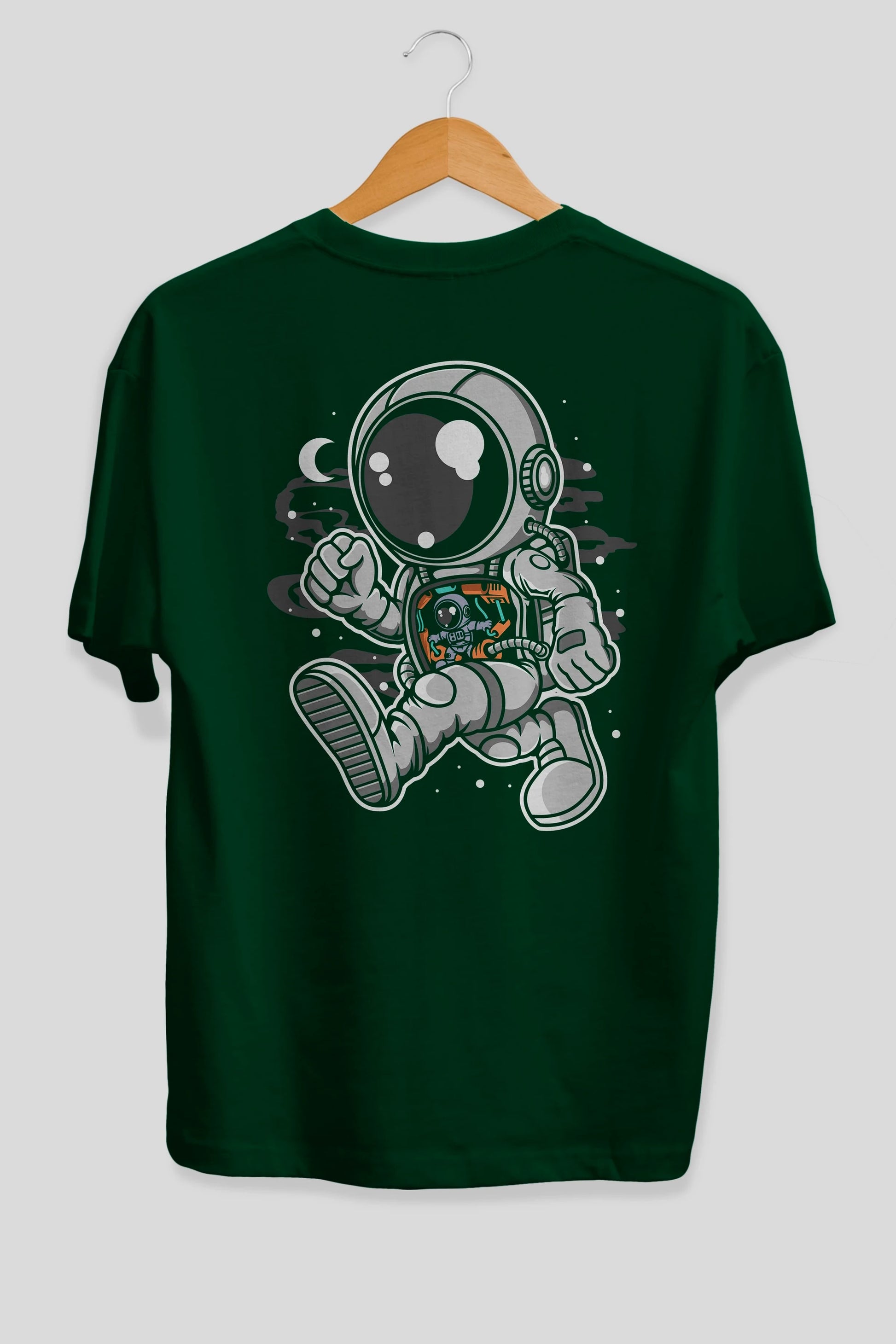 Astronaut Robotic Machine Arka Baskılı Oversize t-shirt Erkek Kadın Unisex