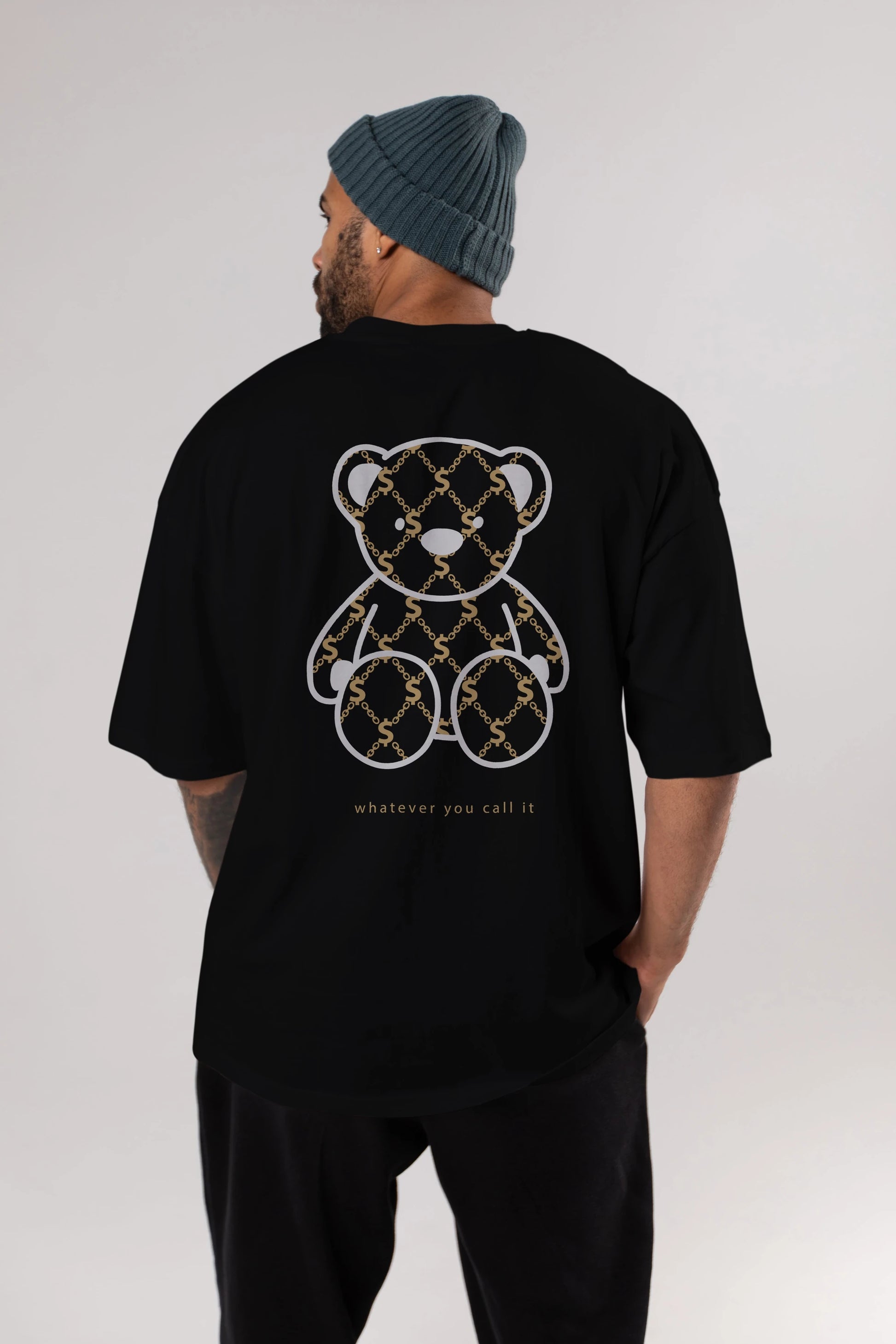 Whatever you Bear Arka Baskılı Oversize t-shirt Erkek Kadın Unisex