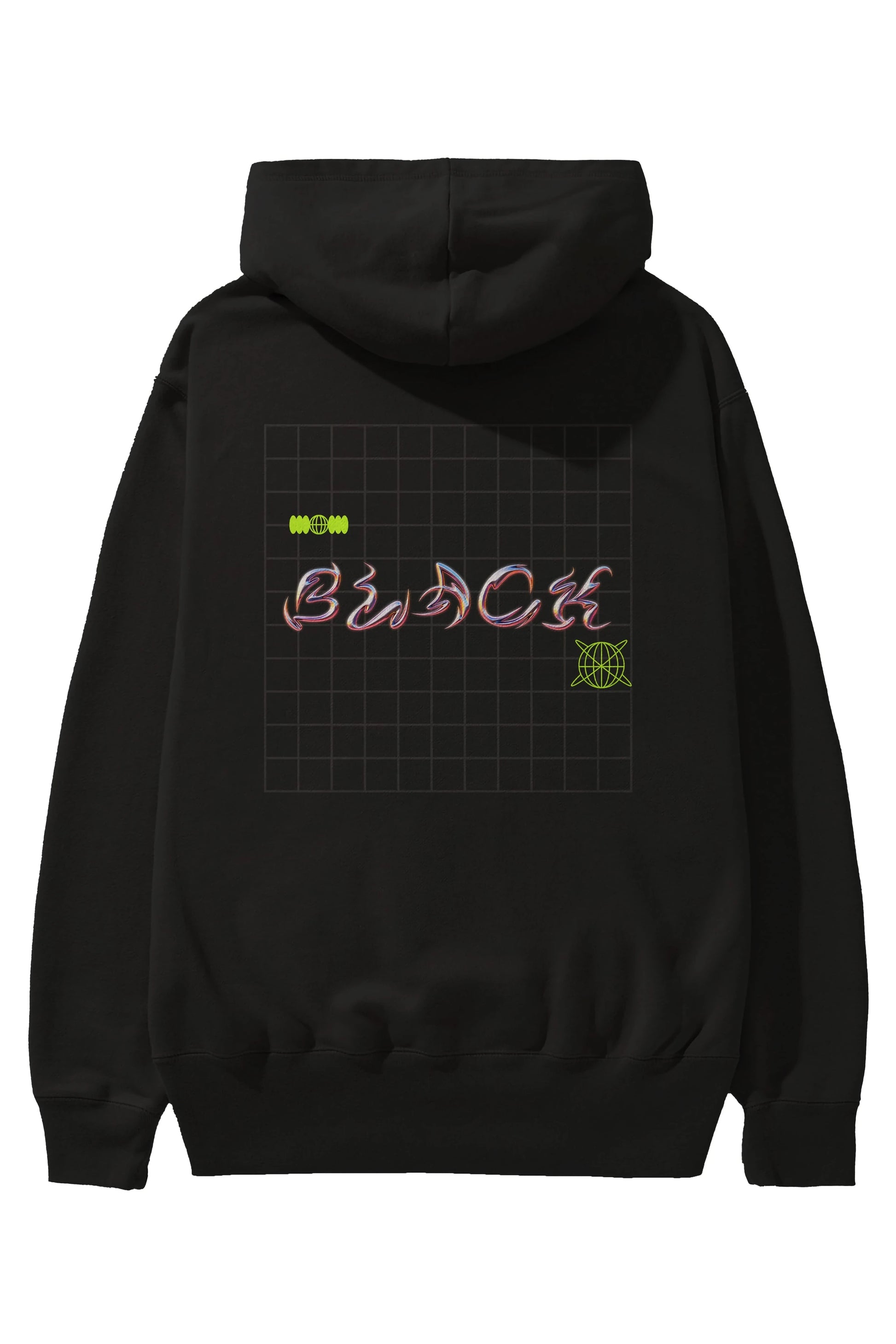 Black Yazılı Arka Baskılı Oversize Hoodie Kapüşonlu Sweatshirt Erkek Kadın Unisex