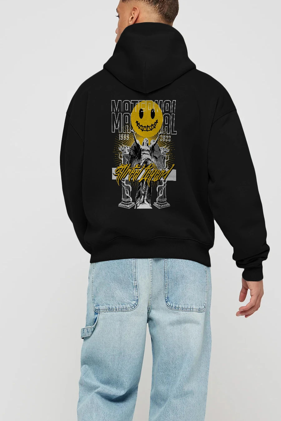 Maternal Street Legend Arka Baskılı Hoodie Oversize Kapüşonlu Sweatshirt Erkek Kadın Unisex