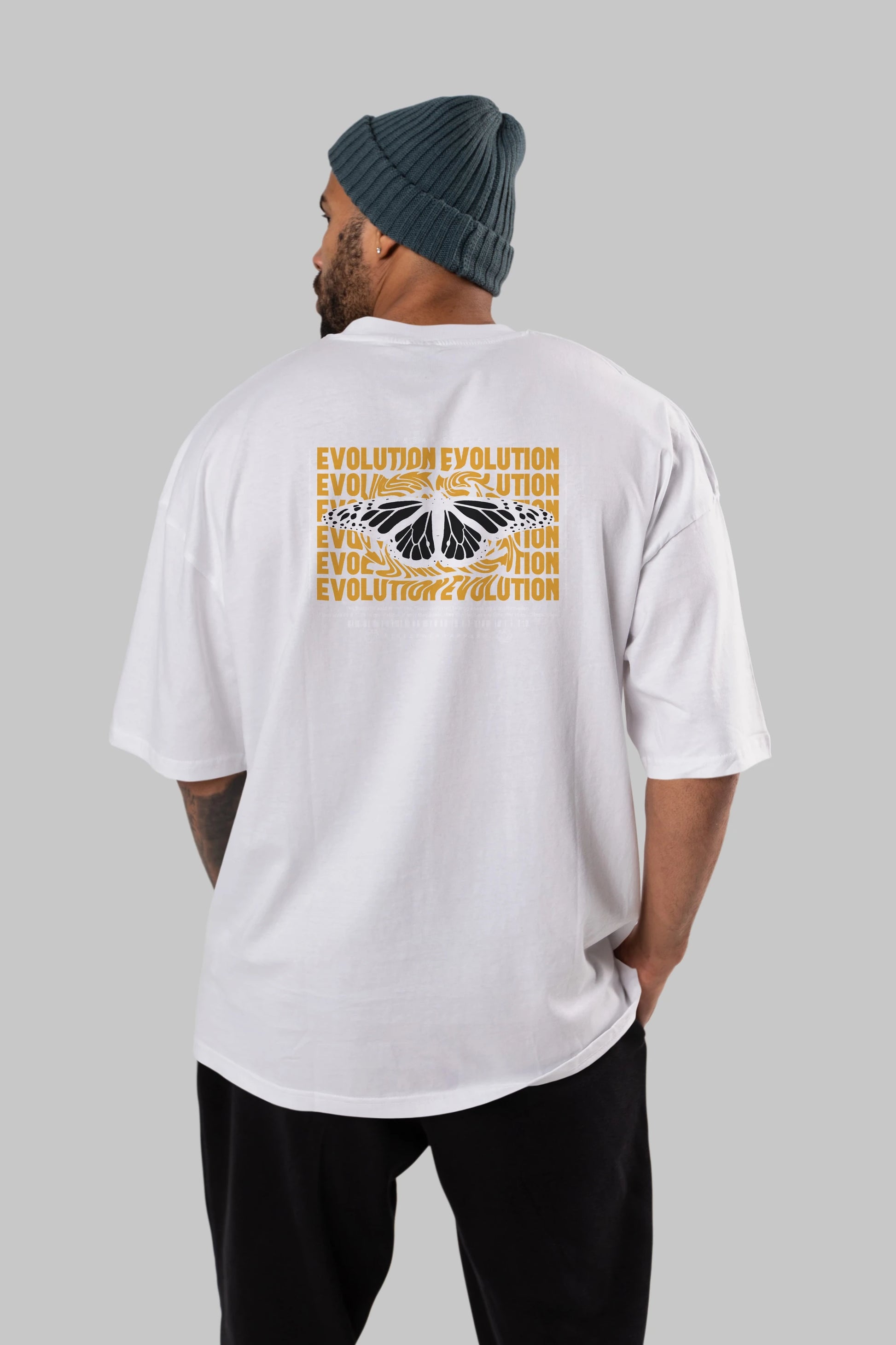 Evolution Urban Style Arka Baskılı Oversize t-shirt Erkek Kadın Unisex
