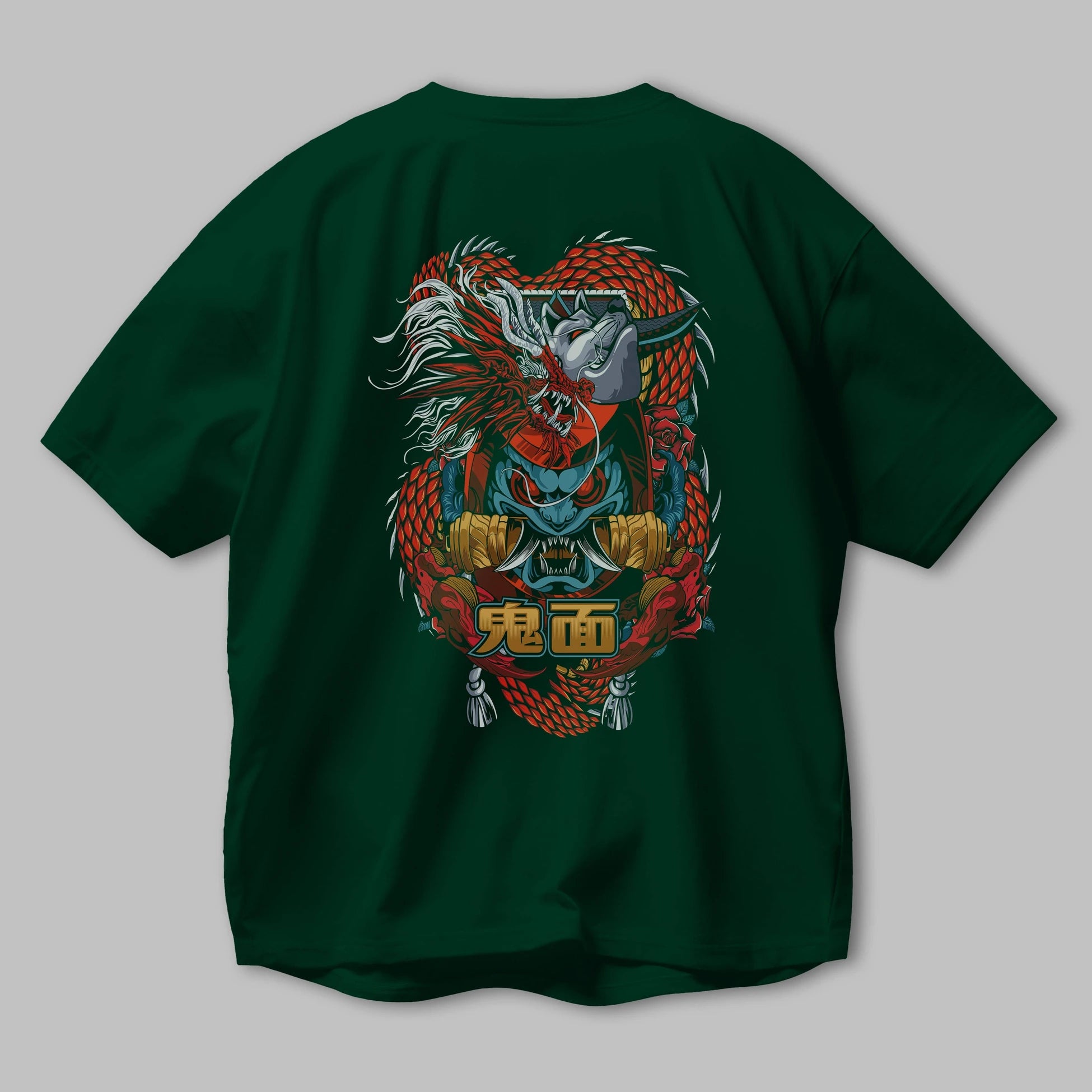 TRIBAL Anime Arka Baskılı Oversize t-shirt Erkek Kadın Unisex