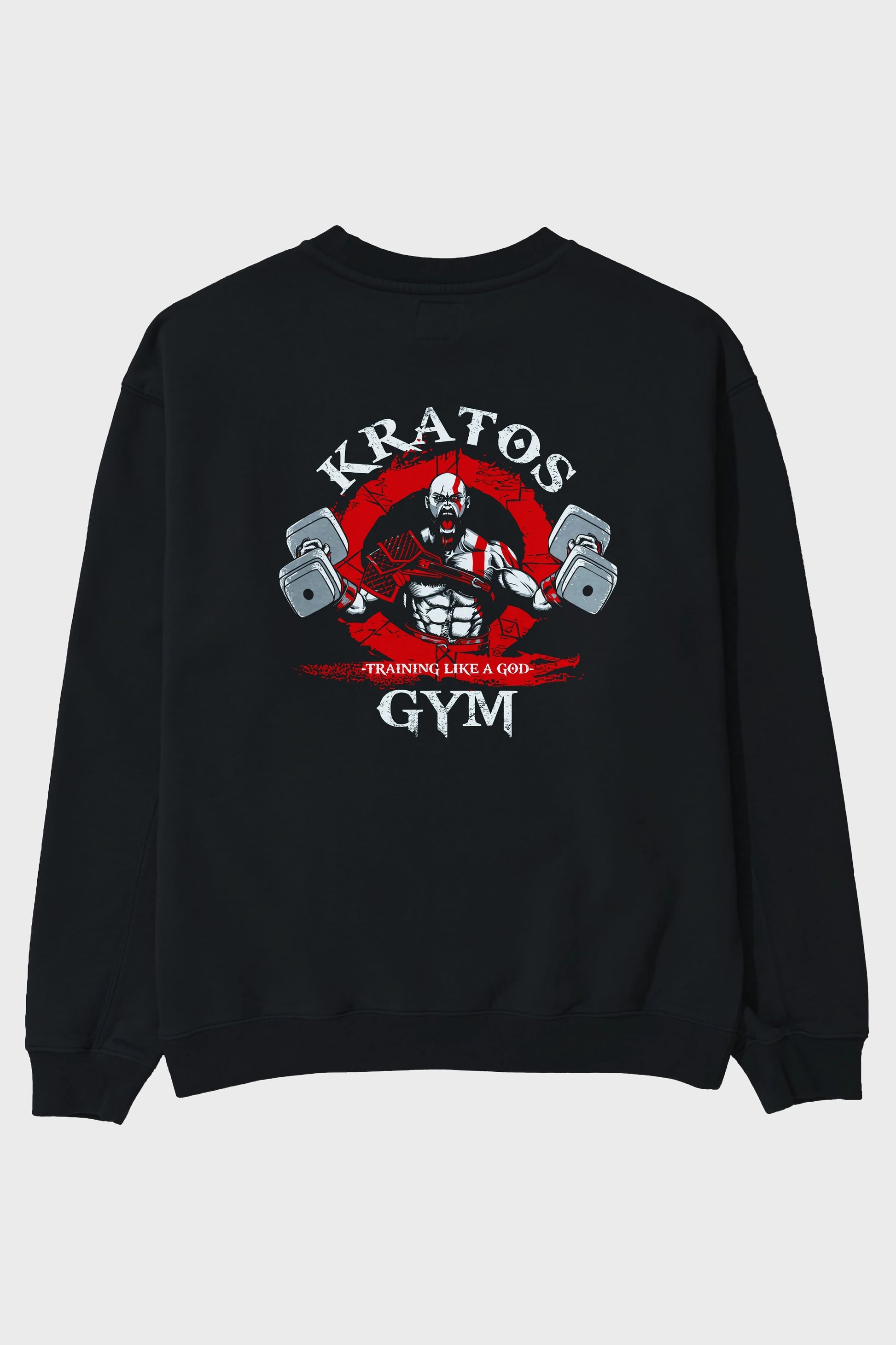 Kratos GYM Arka Baskılı Oversize Sweatshirt Erkek Kadın Unisex