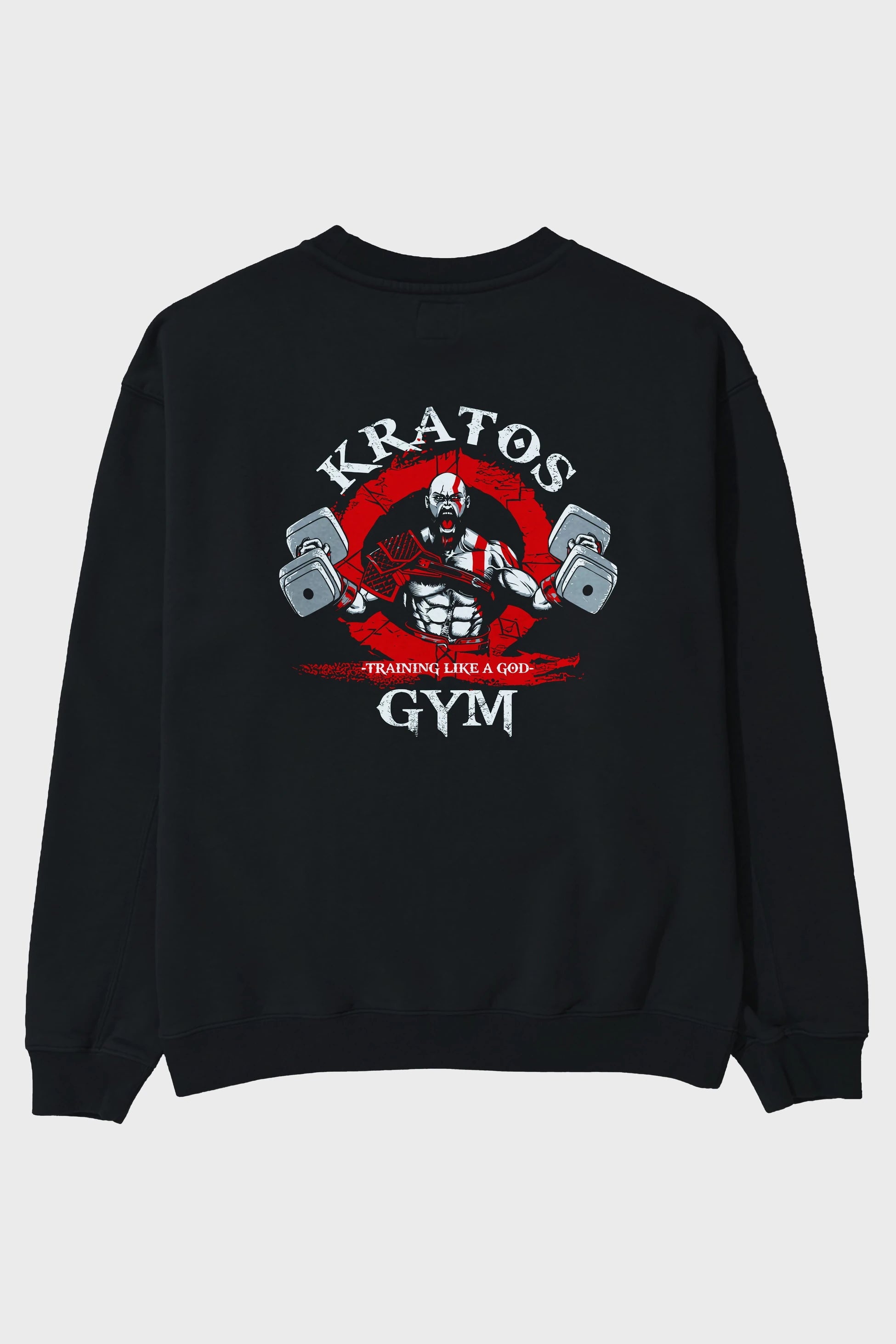 Kratos GYM Arka Baskılı Oversize Sweatshirt Erkek Kadın Unisex
