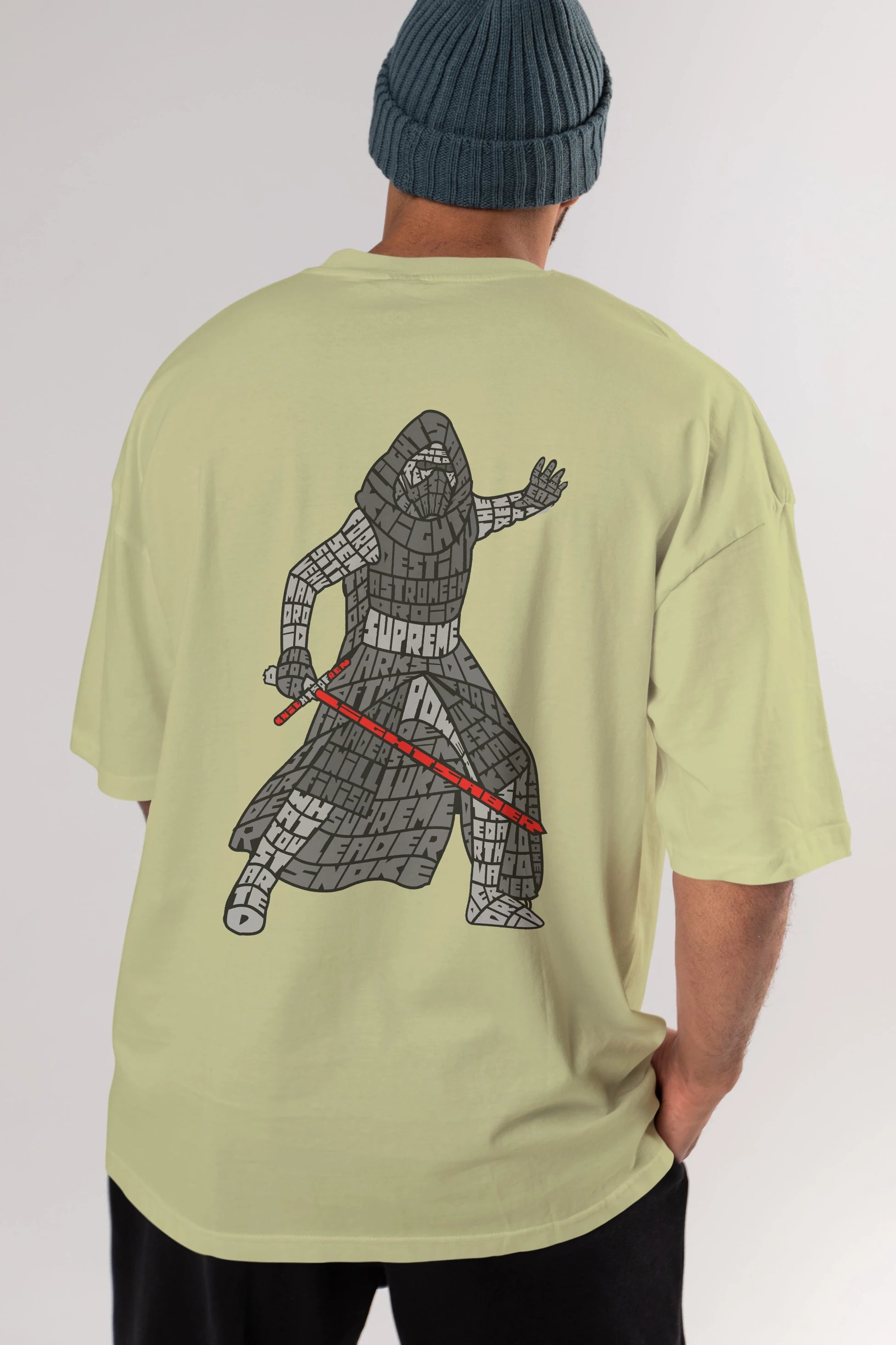 Kylo Arka Baskılı Oversize t-shirt %100 pamuk Erkek Kadın Unisex