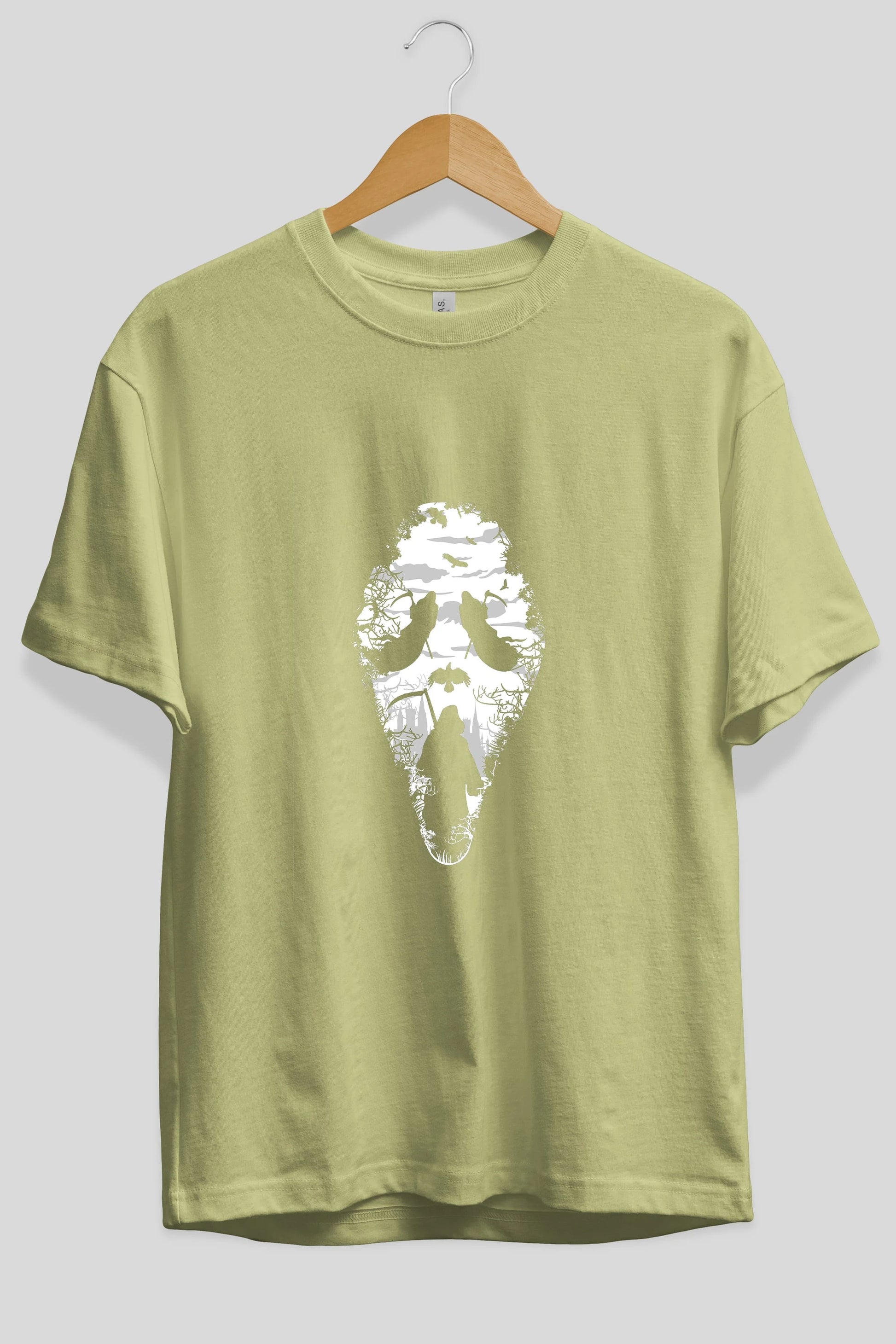 Reaper Scream Ön Baskılı Oversize t-shirt %100 pamuk Erkek Kadın Unisex