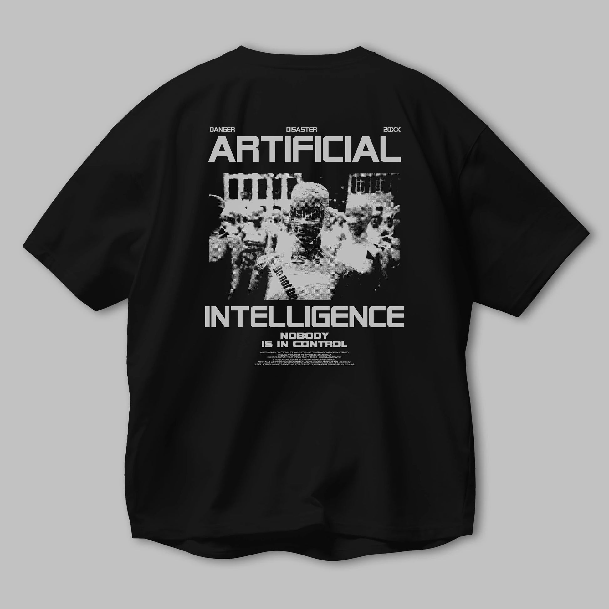Artificial Intelligence Arka Baskılı Oversize t-shirt Erkek Kadın Unisex