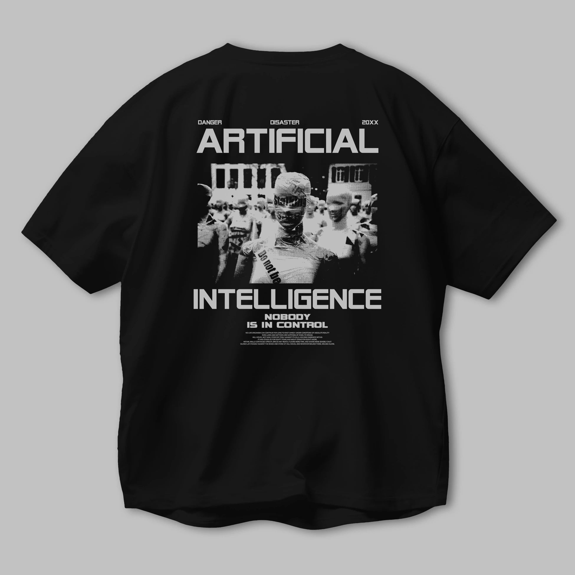Artificial Intelligence Arka Baskılı Oversize t-shirt Erkek Kadın Unisex