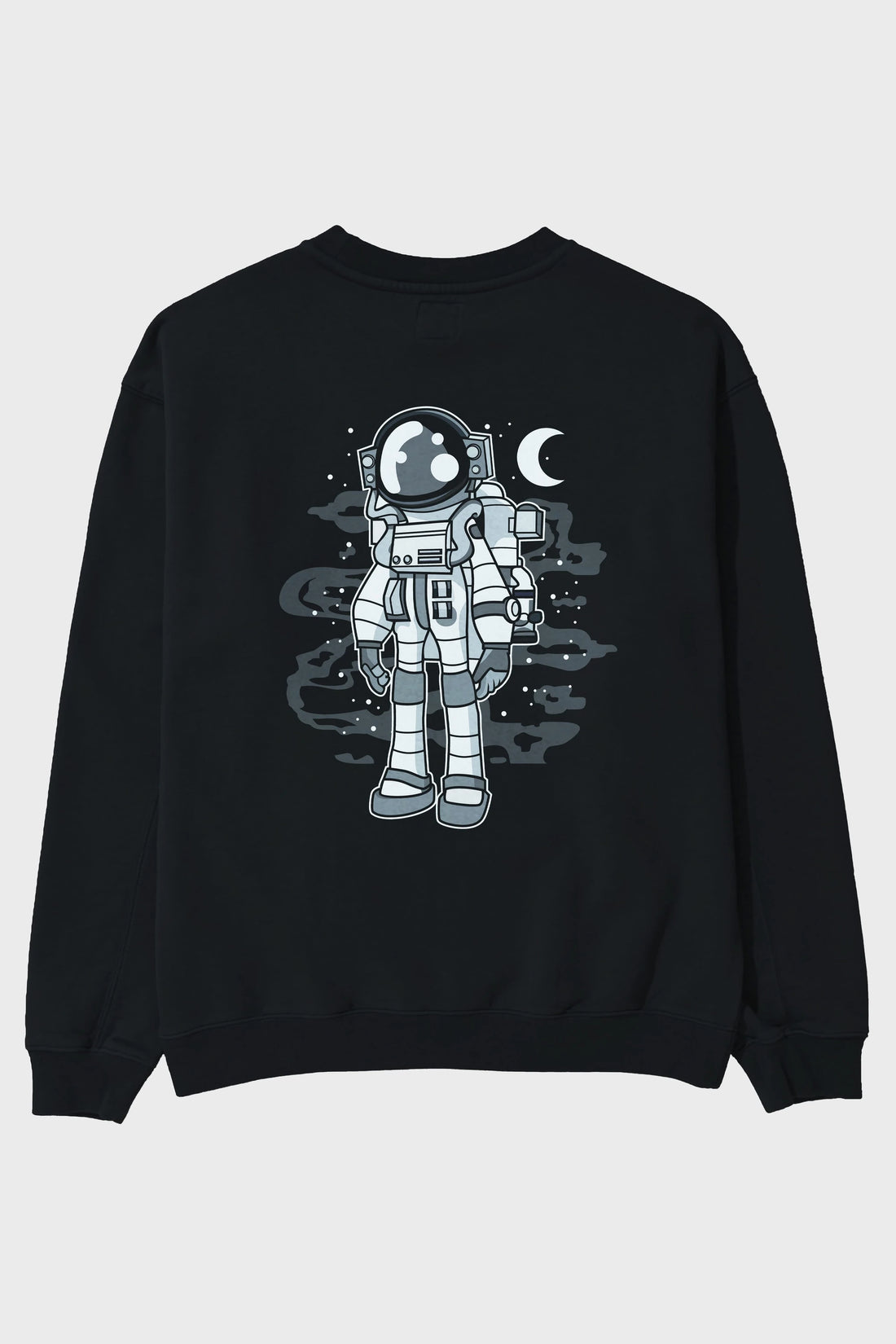 Astronaut Stand Arka Baskılı Oversize Sweatshirt Erkek Kadın Unisex