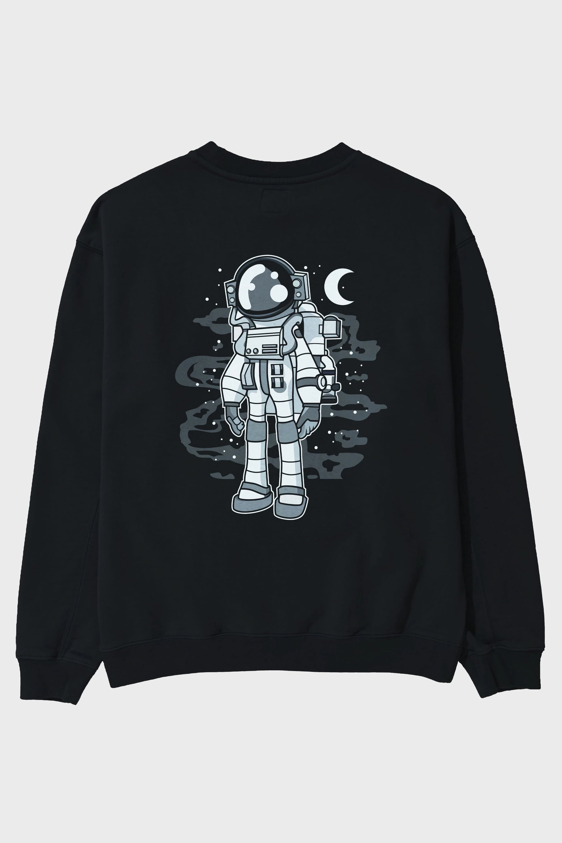 Astronaut Stand Arka Baskılı Oversize Sweatshirt Erkek Kadın Unisex