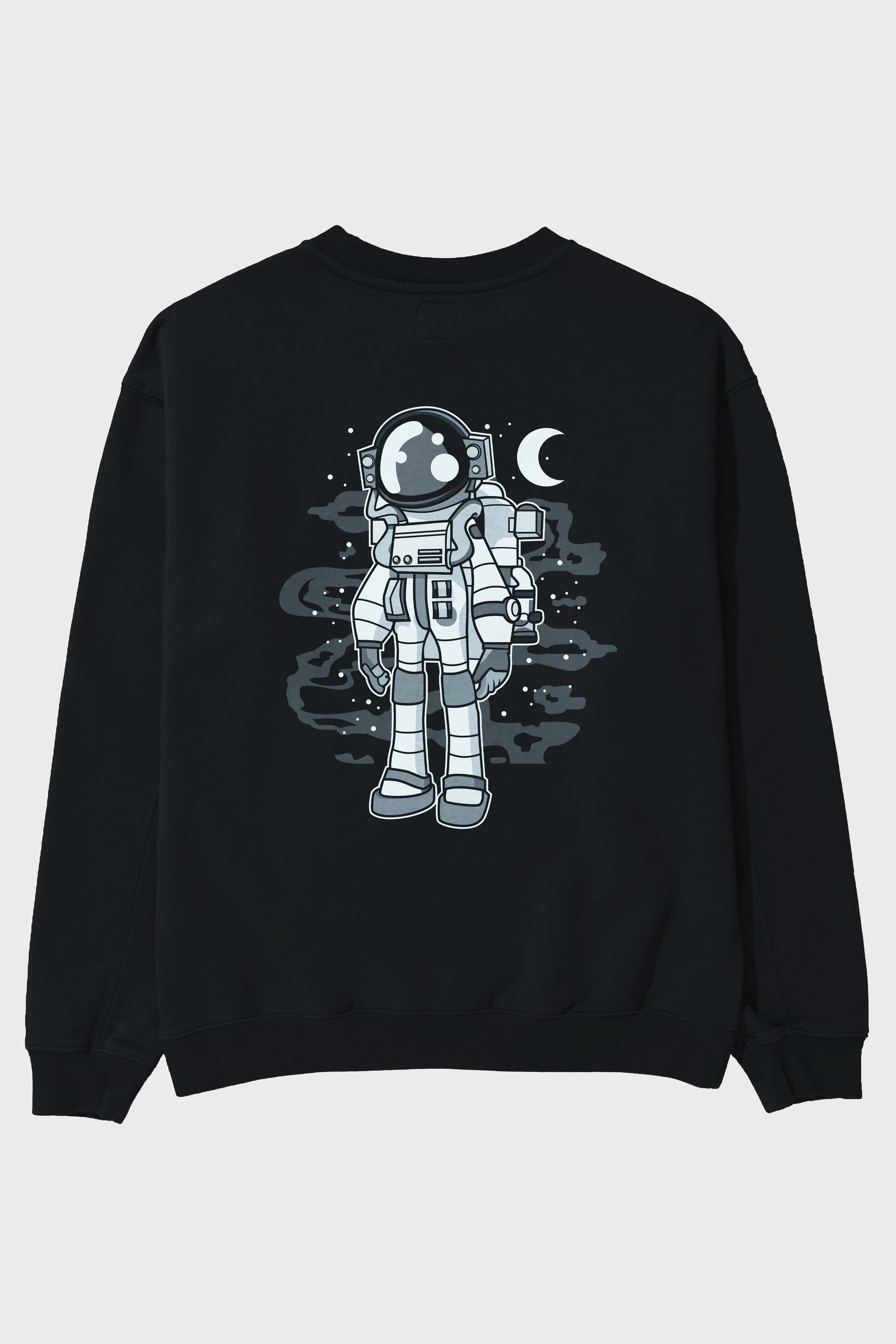 Astronaut Stand Arka Baskılı Oversize Sweatshirt Erkek Kadın Unisex