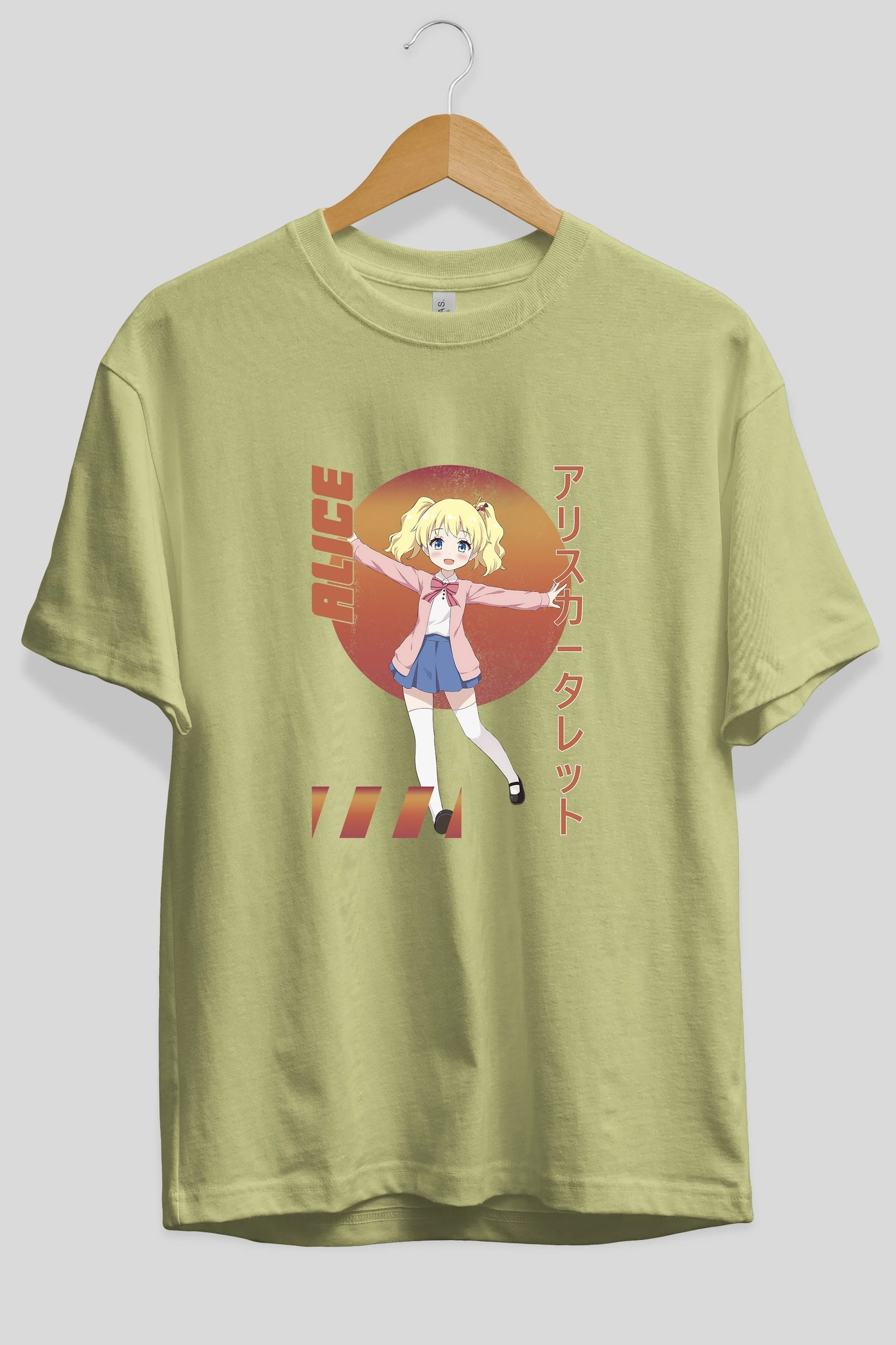 Alice Cartelet 15 Anime Ön Baskılı Oversize t-shirt %100 pamuk Erkek Kadın Unisex