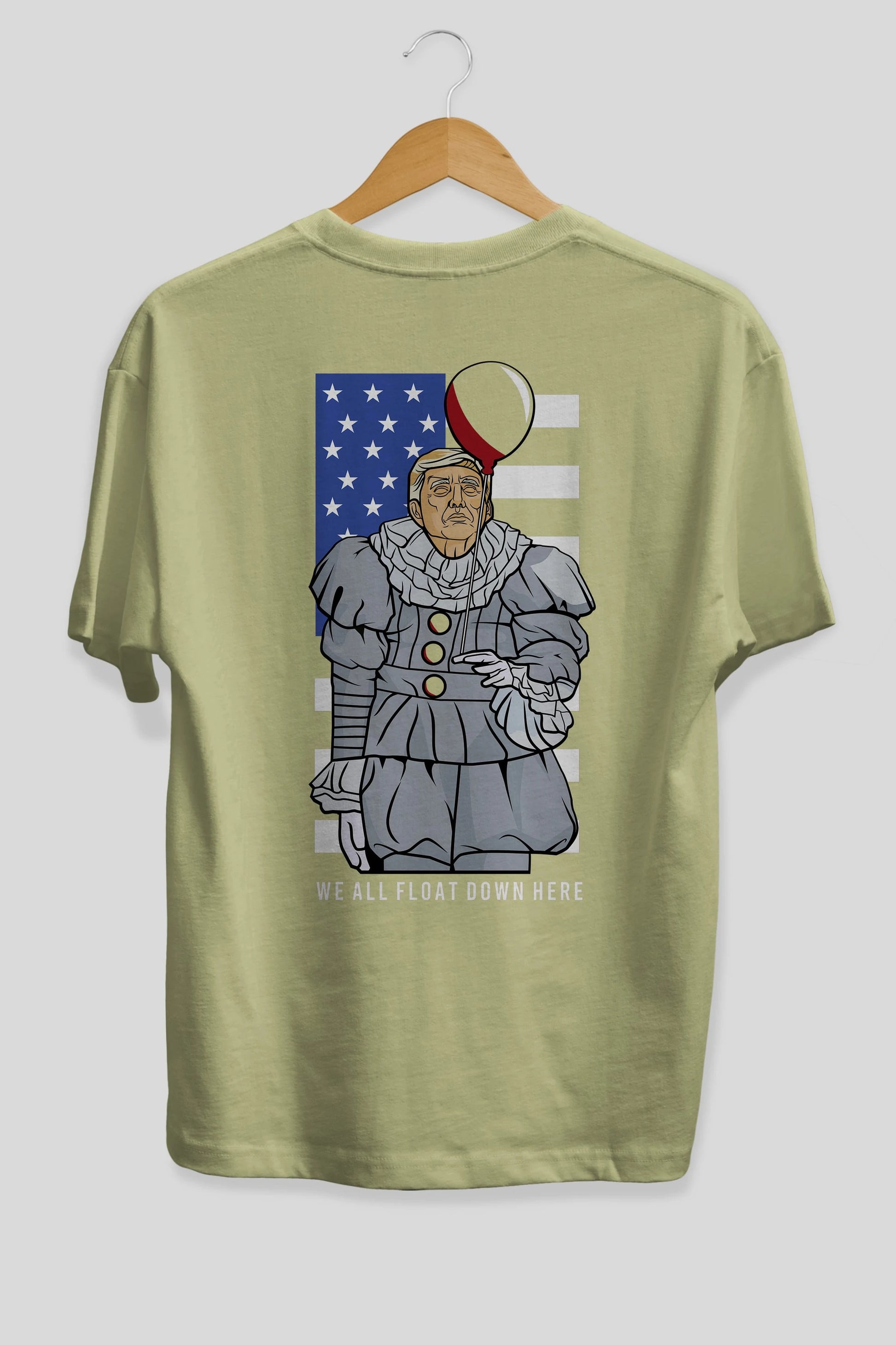 It Trump Arka Baskılı Oversize t-shirt Erkek Kadın Unisex %100 Pamuk tişort