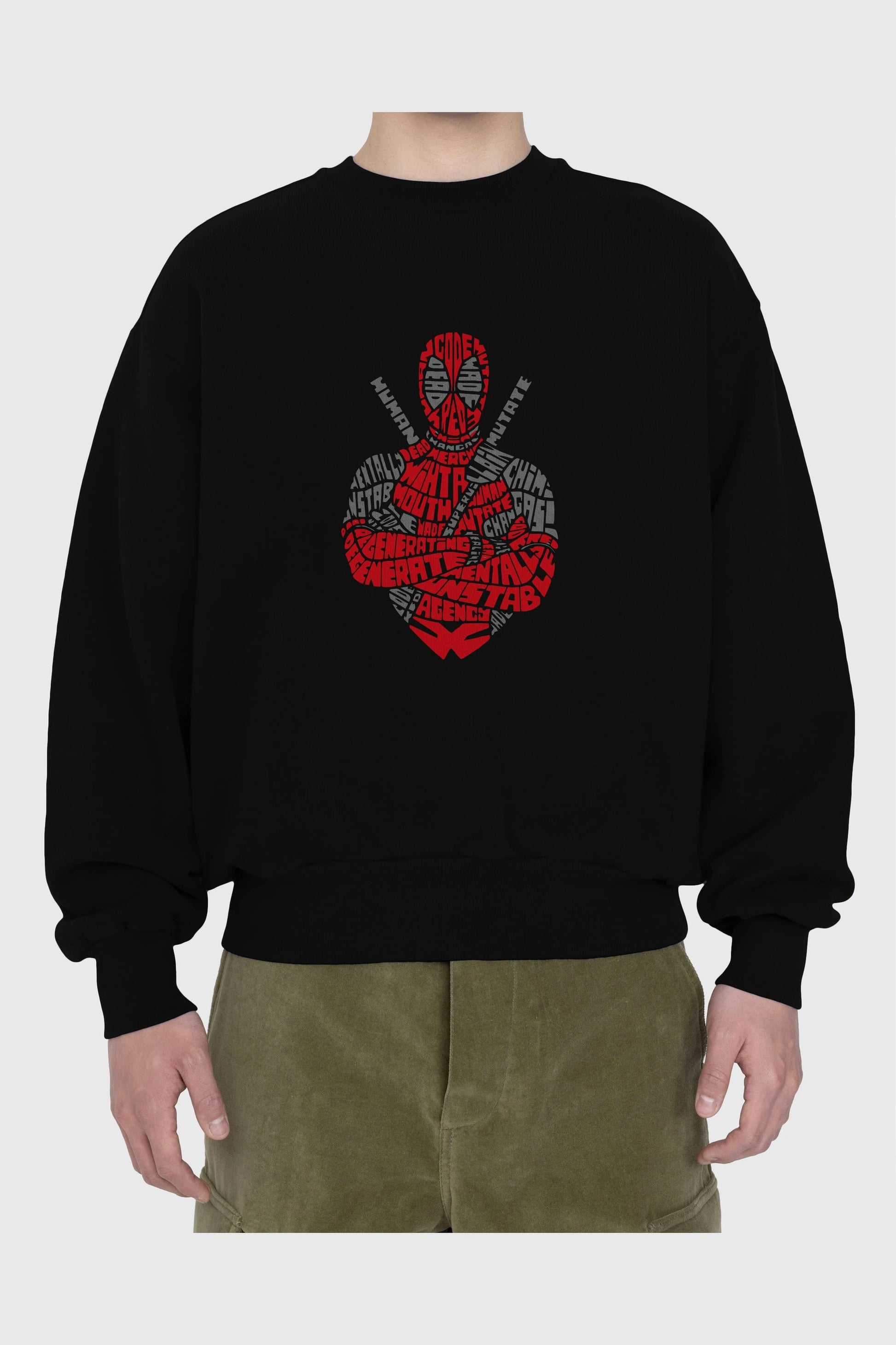 Deadpool (16) Ön Baskılı Oversize Sweatshirt Erkek Kadın Unisex