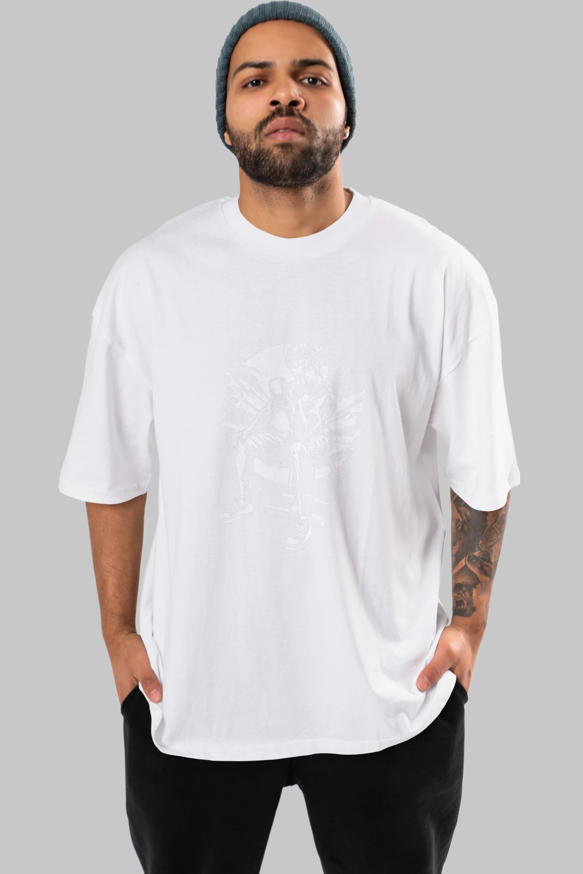No Pain No Gain Ön Baskılı Oversize t-shirt Erkek Kadın Unisex %100 Pamuk tişort