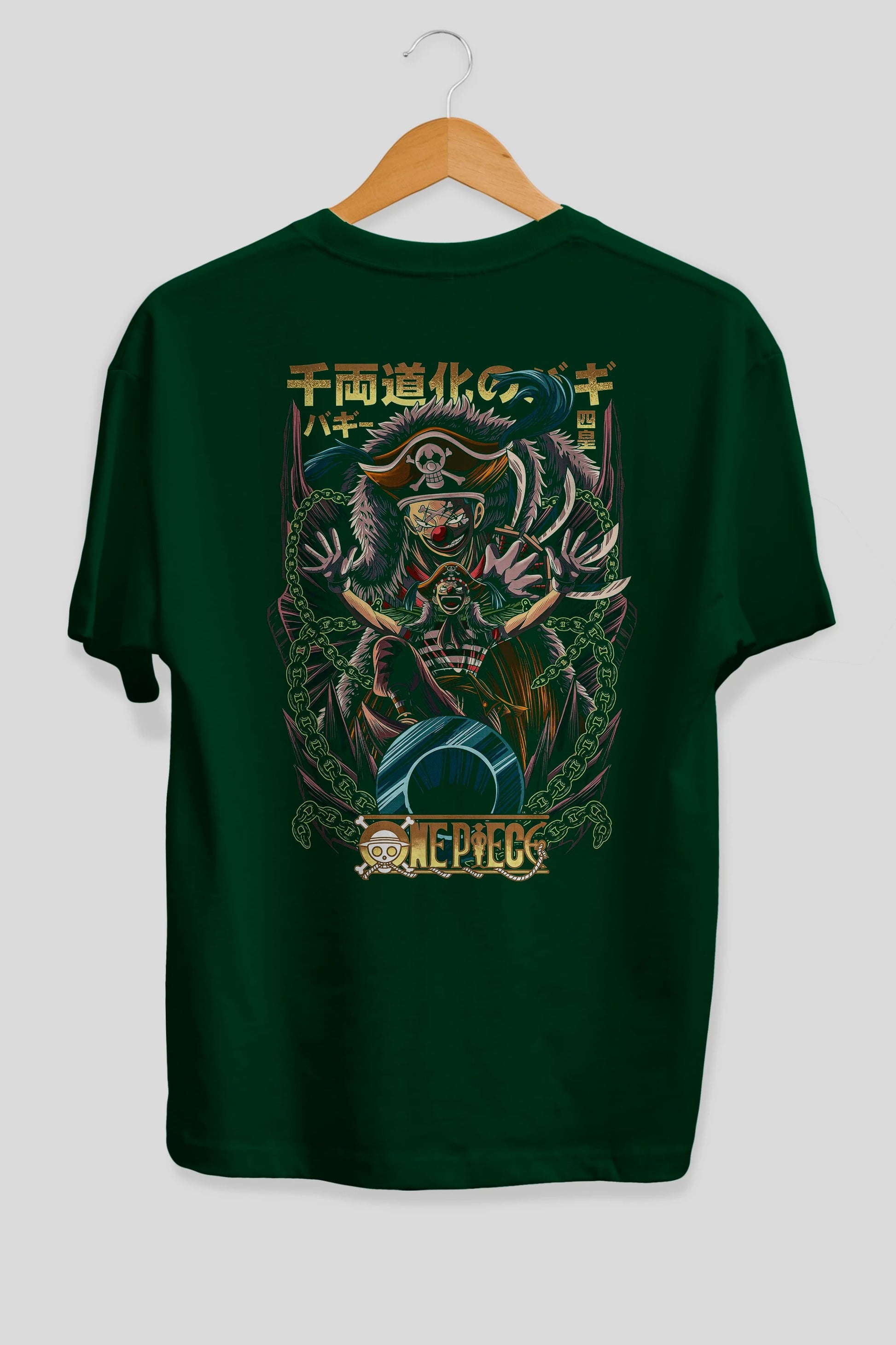 ONE PIECE (5) Anime Arka Baskılı Oversize t-shirt Erkek Kadın Unisex