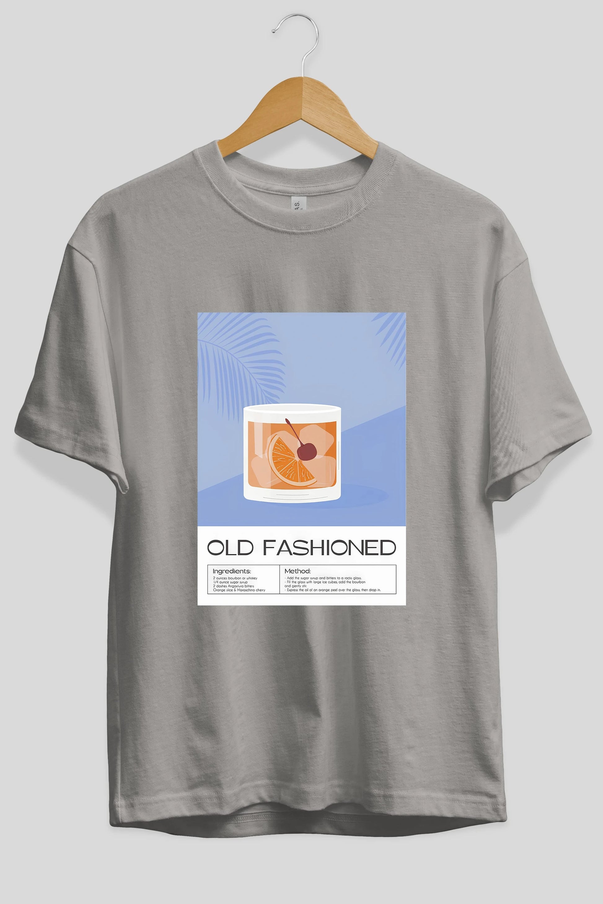 Old Fashioned 3 Ön Baskılı Oversize t-shirt Erkek Kadın Unisex %100 Pamuk Bisiklet Yaka tişort