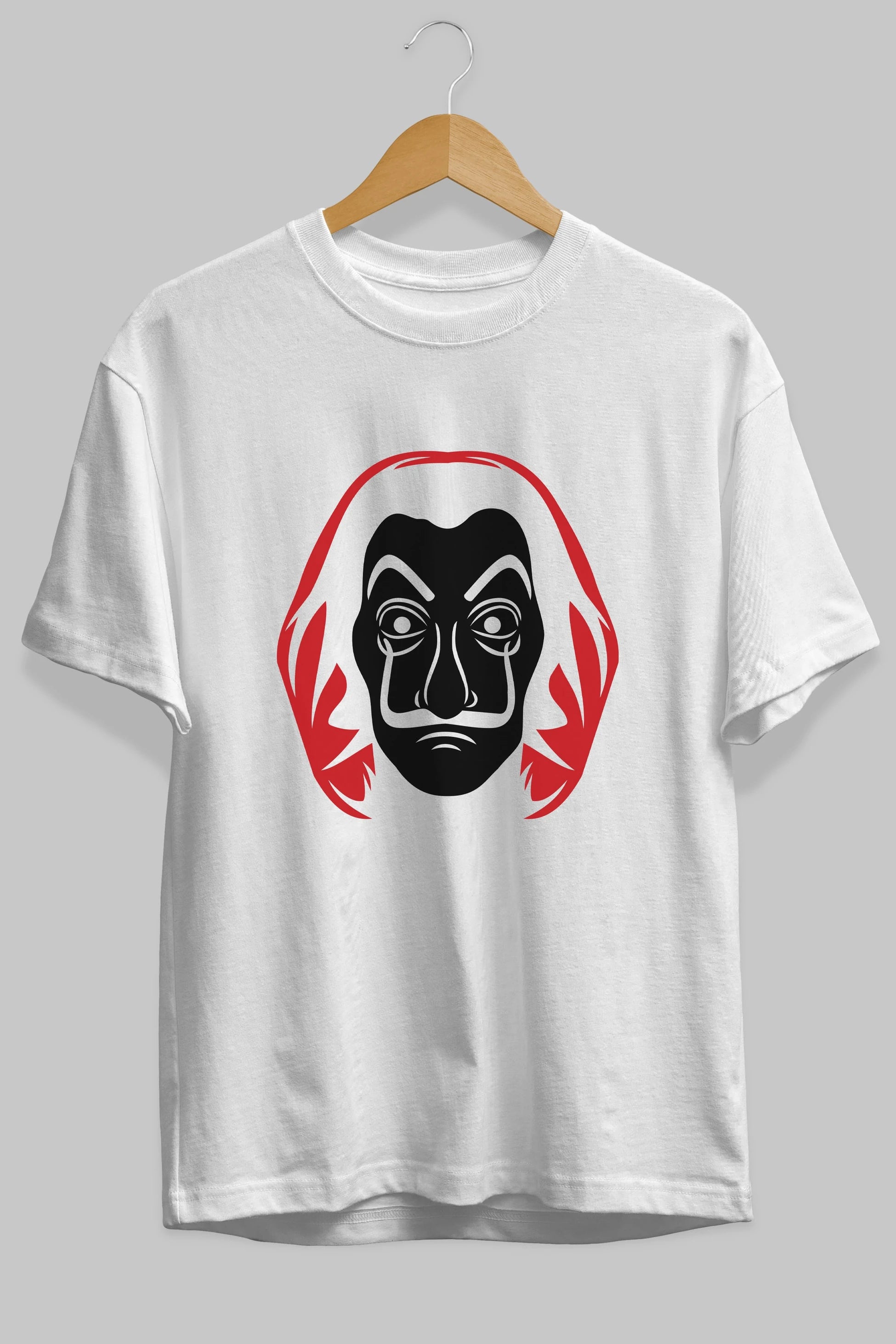 La Casa De Papel (8) Ön Baskılı Oversize t-shirt Erkek Kadın Unisex %100 Pamuk Bisiklet Yaka tişort