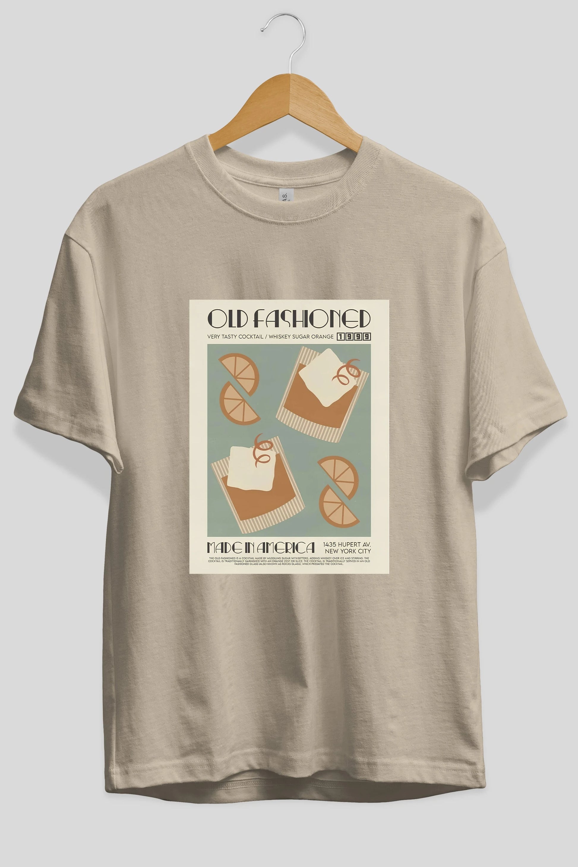 Old Fashioned 2 Ön Baskılı Oversize t-shirt Erkek Kadın Unisex %100 Pamuk Bisiklet Yaka tişort