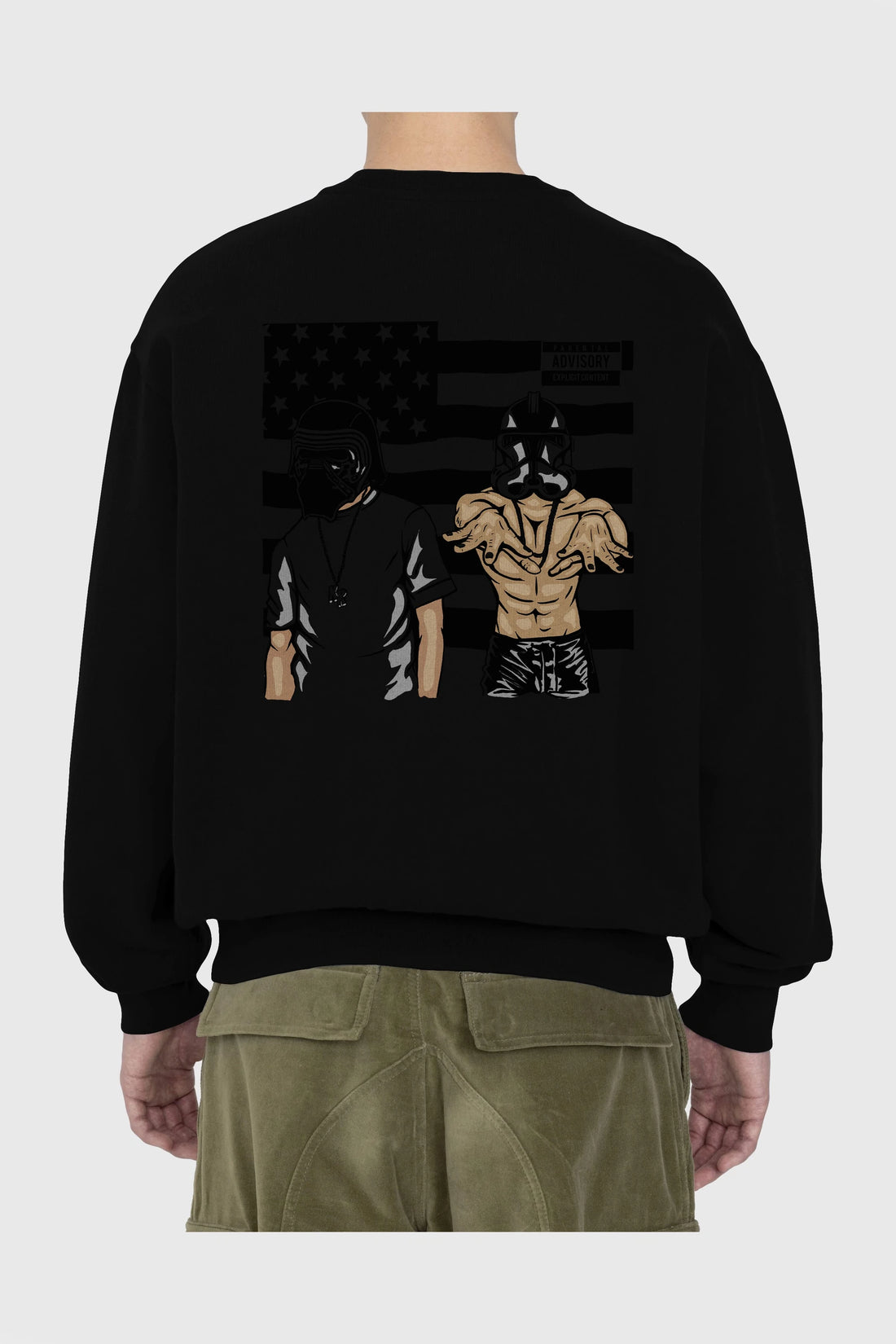 Darkonia Arka Baskılı Oversize Sweatshirt Erkek Kadın Unisex