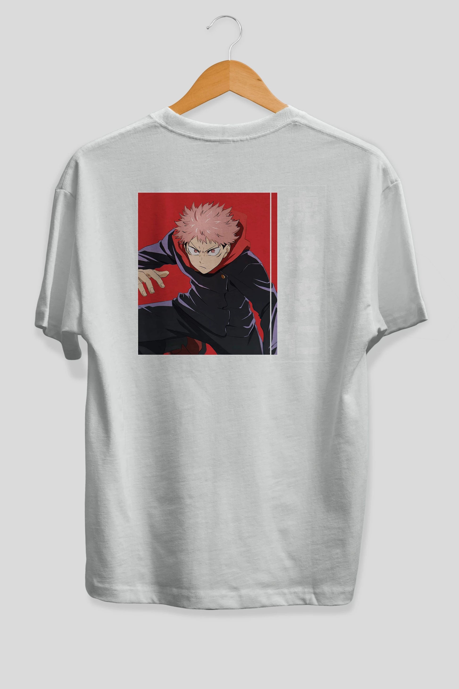 Yuuji Itadori 2 Anime Arka Baskılı Oversize t-shirt Erkek Kadın Unisex