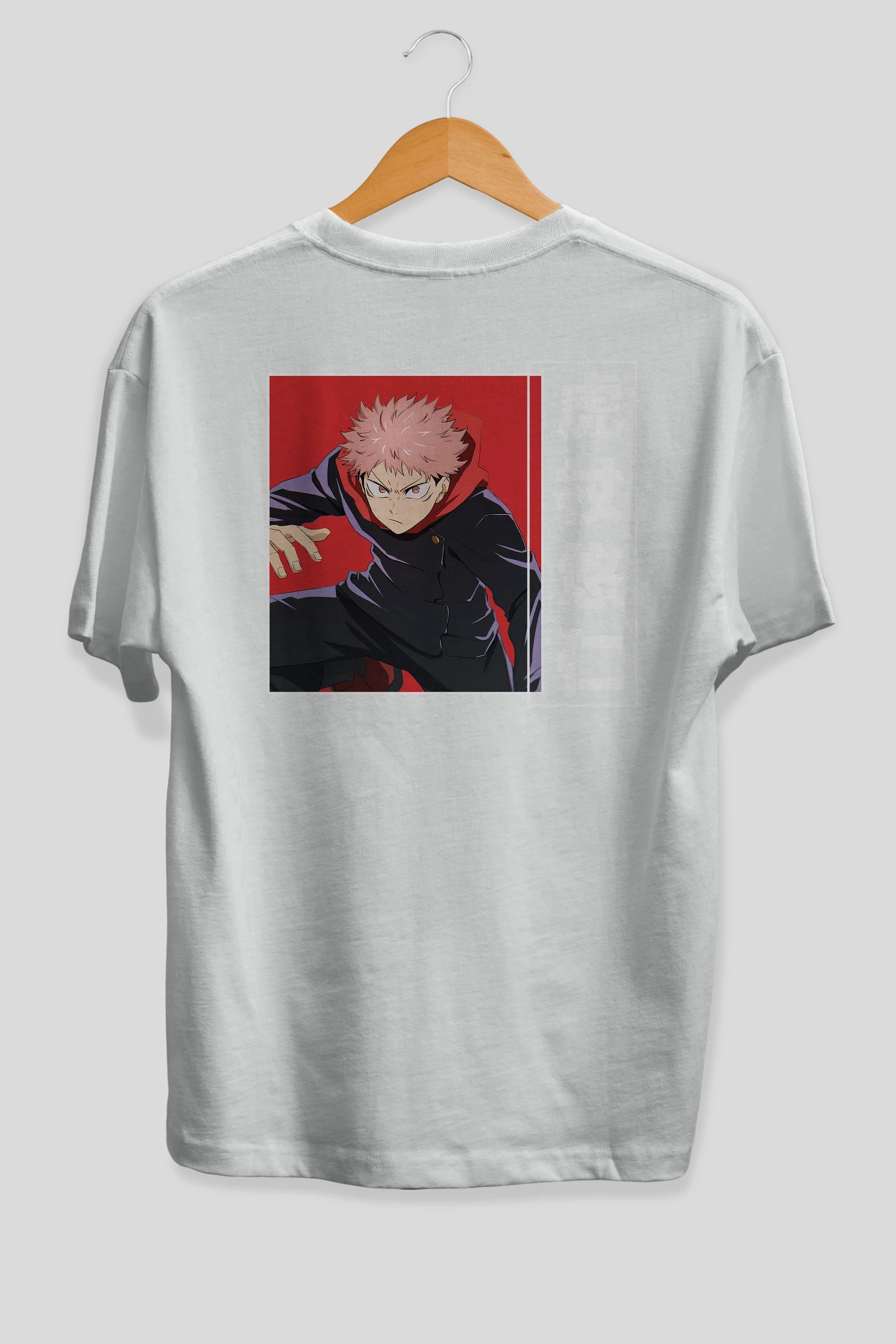 Yuuji Itadori 2 Anime Arka Baskılı Oversize t-shirt Erkek Kadın Unisex