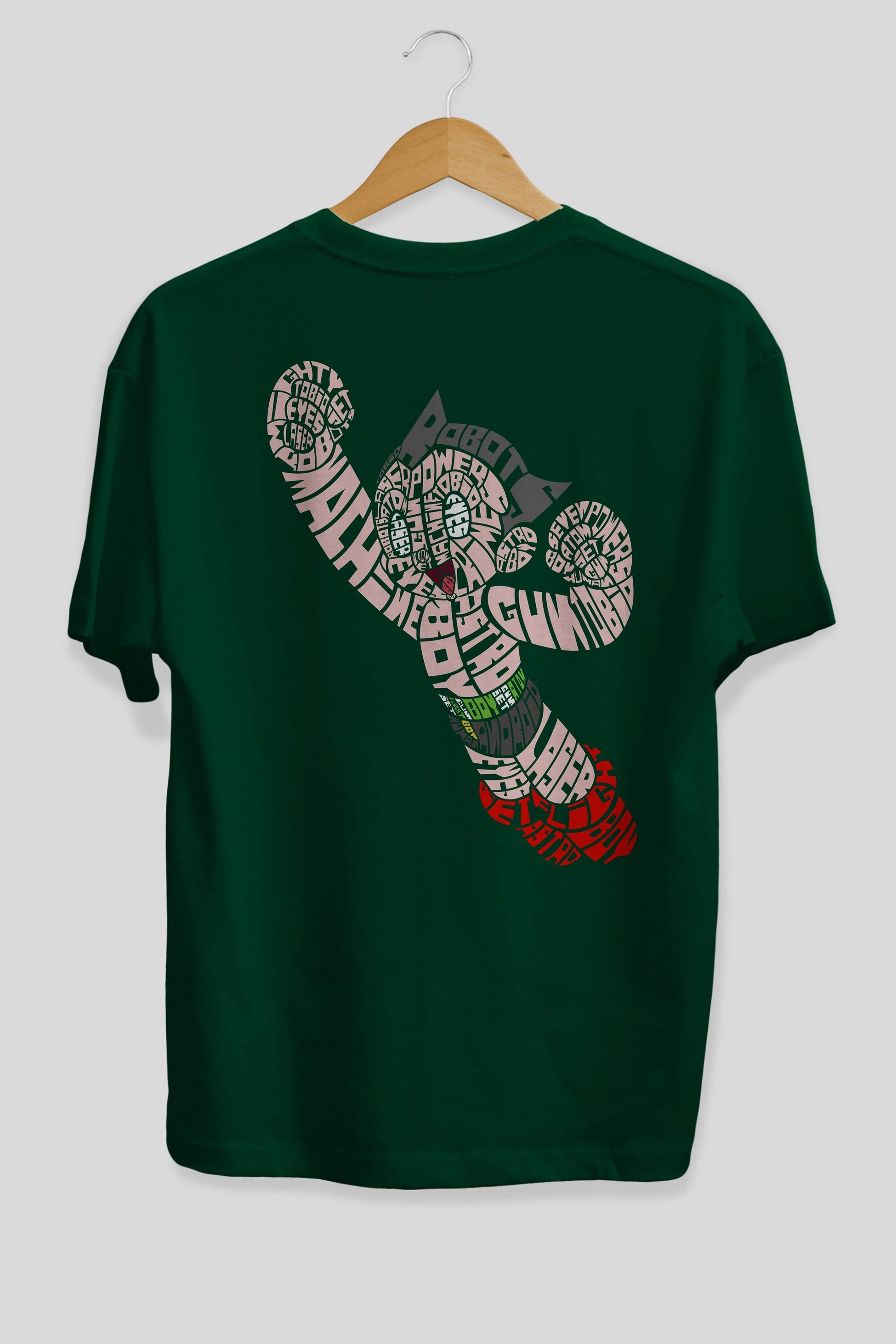 Astroboy Arka Baskılı Oversize t-shirt %100 pamuk Erkek Kadın Unisex