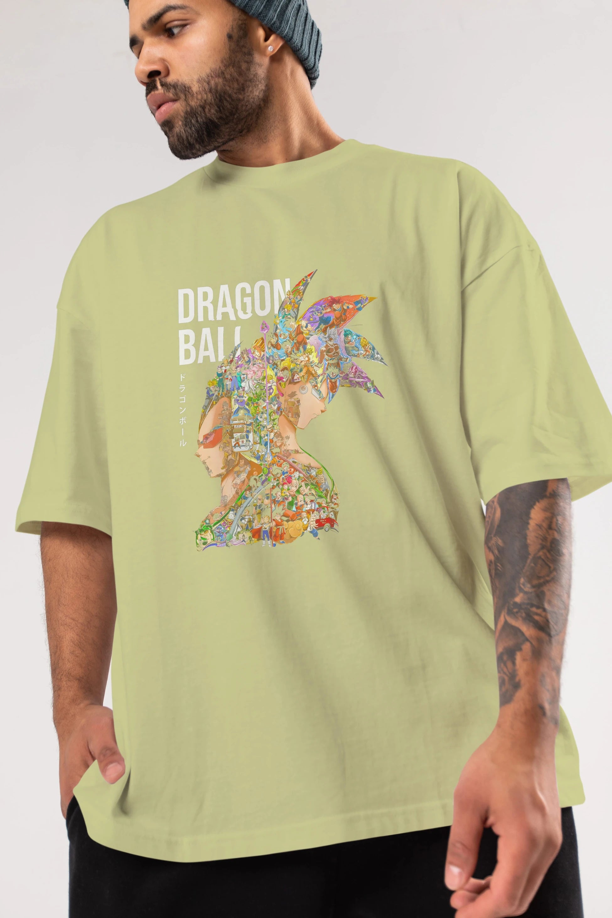 DRAGON BALL ART (5) Anime Ön Baskılı Oversize t-shirt %100 pamuk Erkek Kadın Unisex