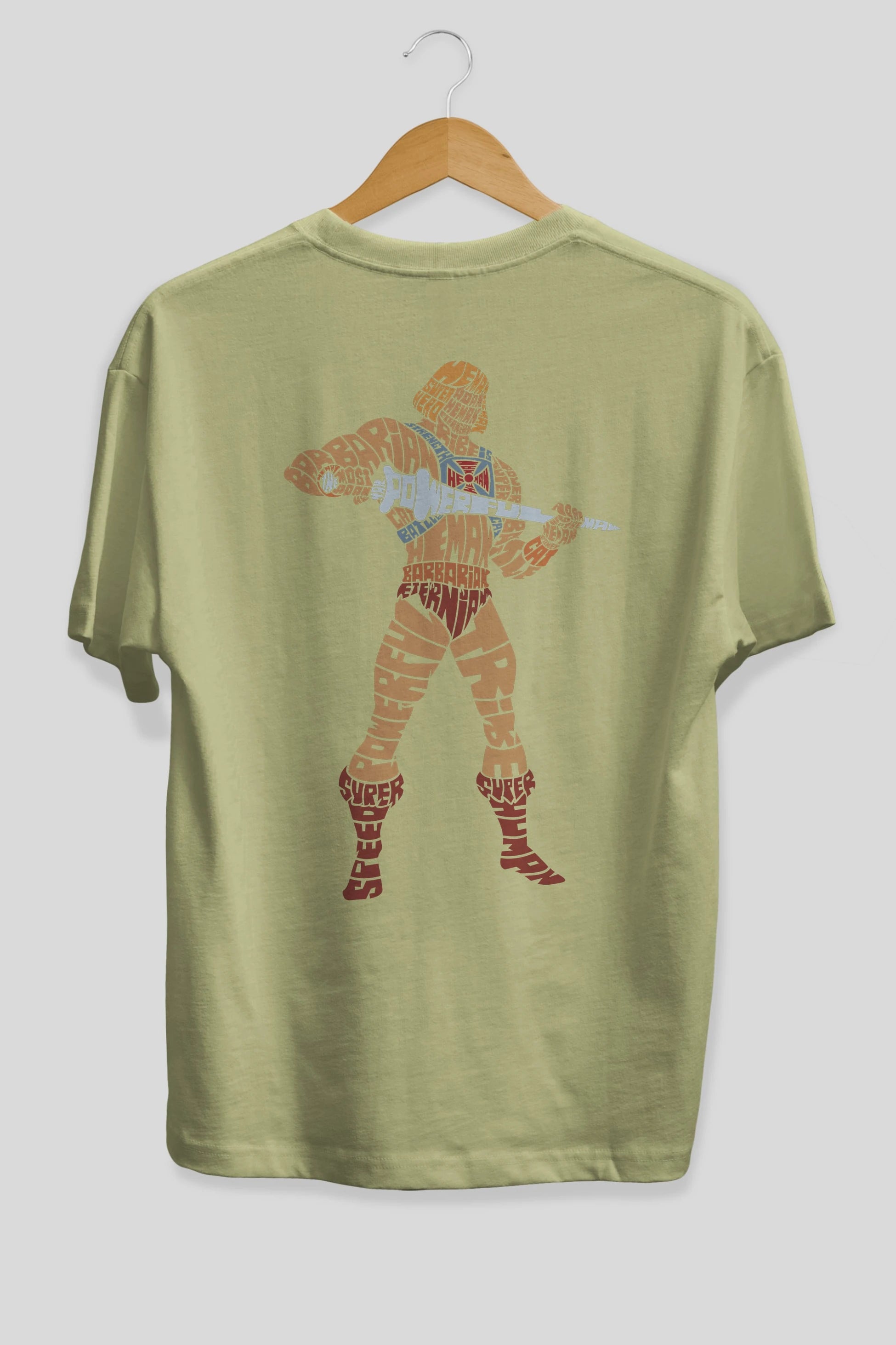 Heman Arka Baskılı Oversize t-shirt %100 pamuk Erkek Kadın Unisex