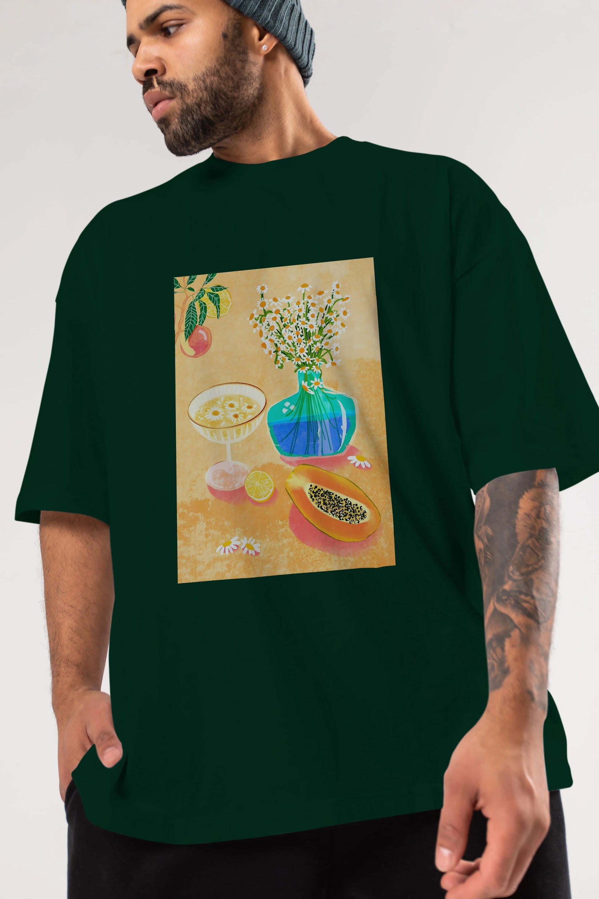 Cheers 2 Ön Baskılı Oversize t-shirt Erkek Kadın Unisex %100 Pamuk Bisiklet Yaka tişort