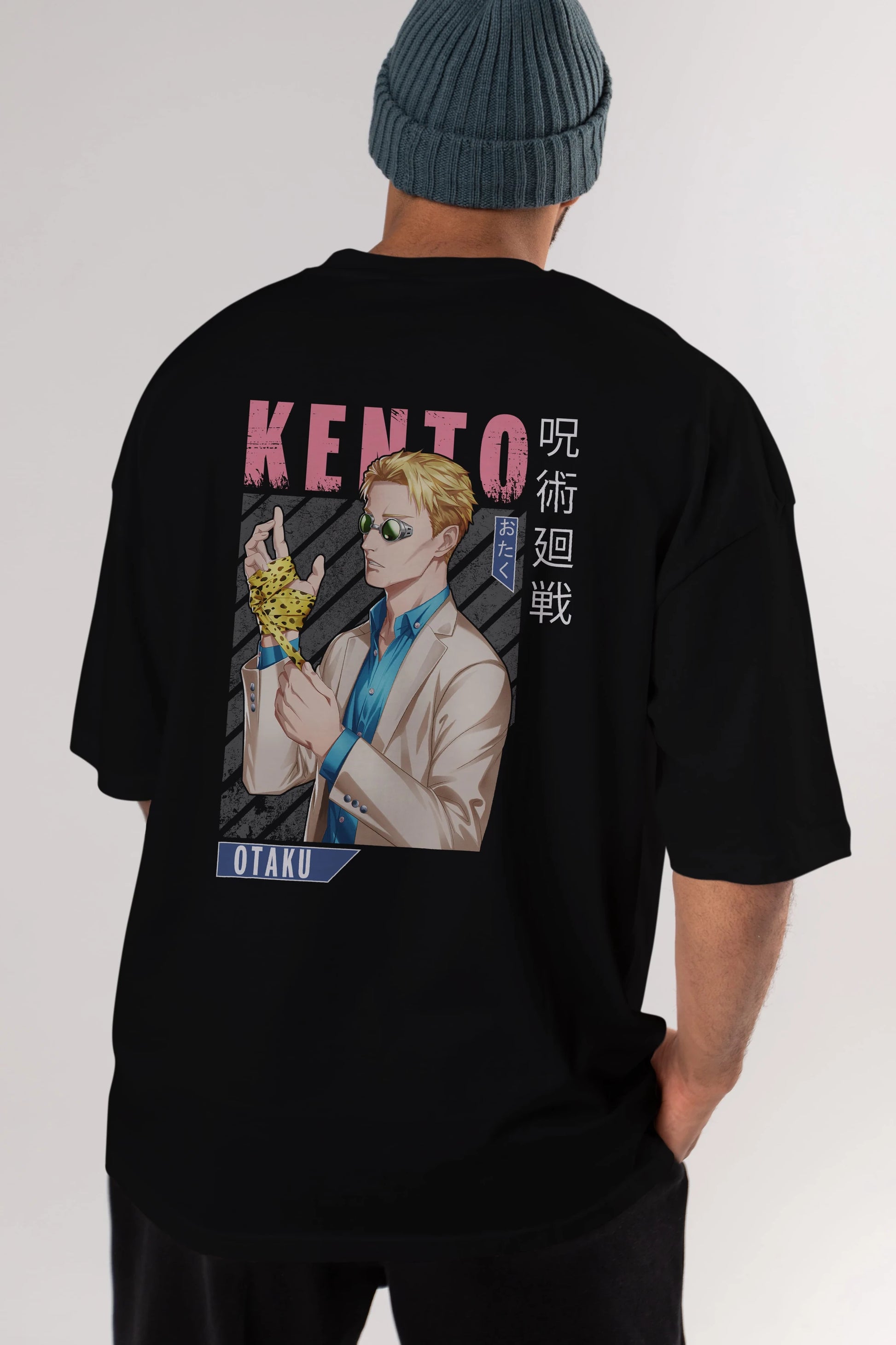 Kento Nanami Anime Arka Baskılı Oversize t-shirt Erkek Kadın Unisex